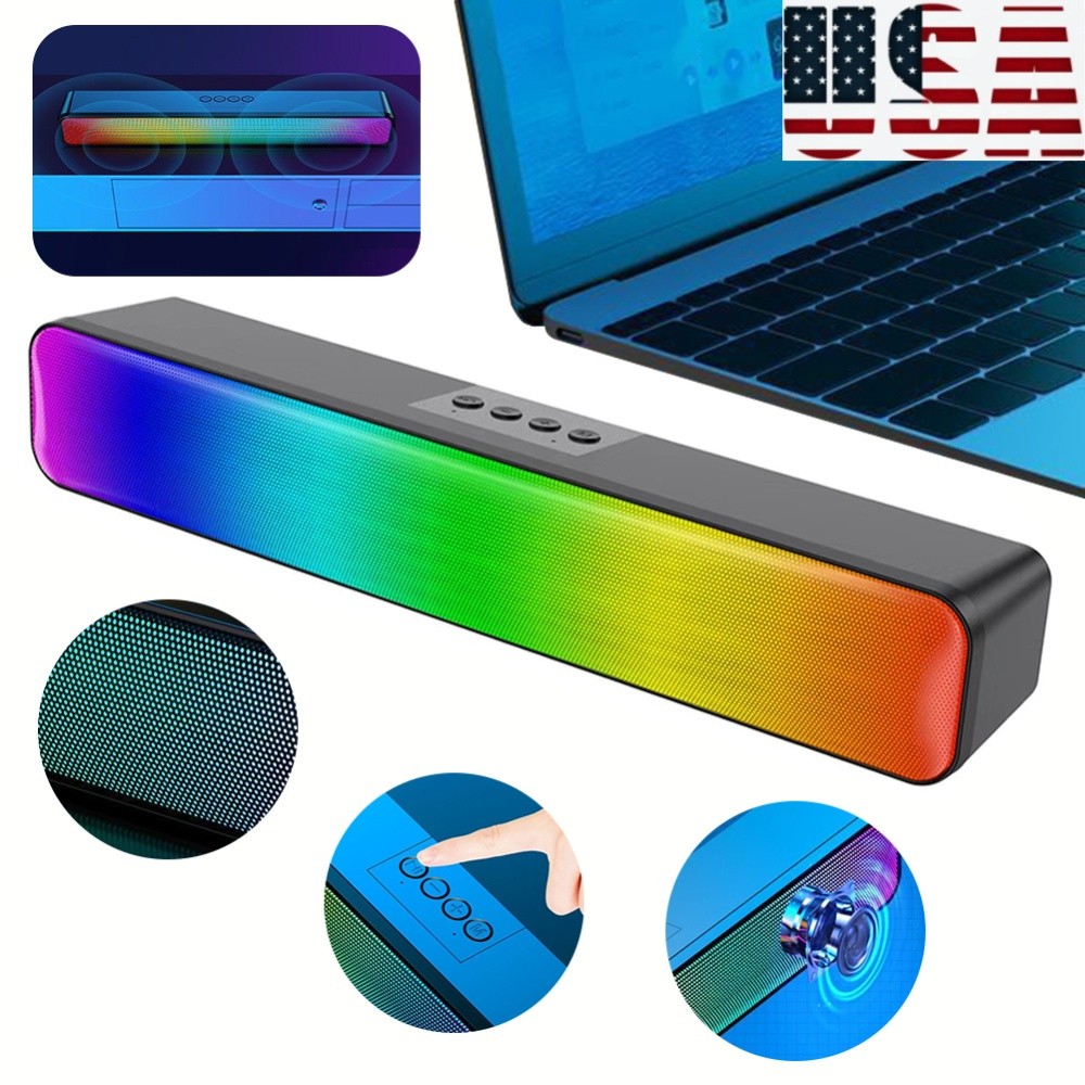 RGB Wireless Speaker Bluetooth-Compatible Wireless Speaker Double Speaker for PC