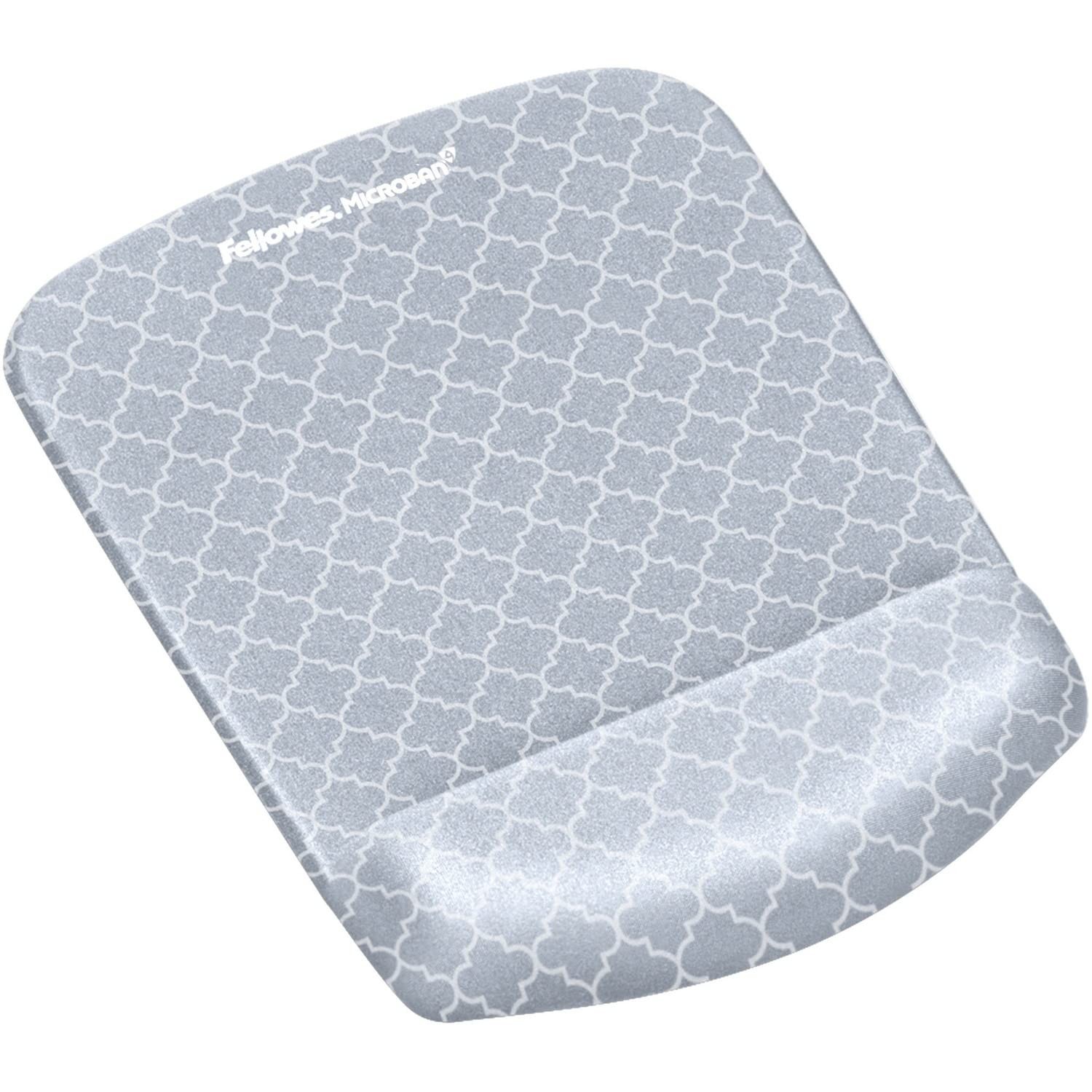Fellowes PlushTouch Mouse Pad/Wrist Rest with FoamFusion Technology, Gray