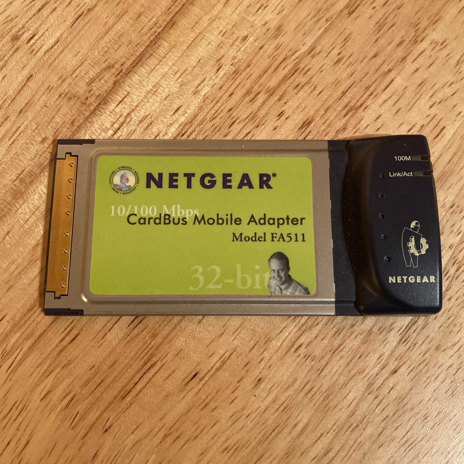 Netgear CardBus Notebook Adapter 10/100Mbps Fast Ethernet FA511 Vintage