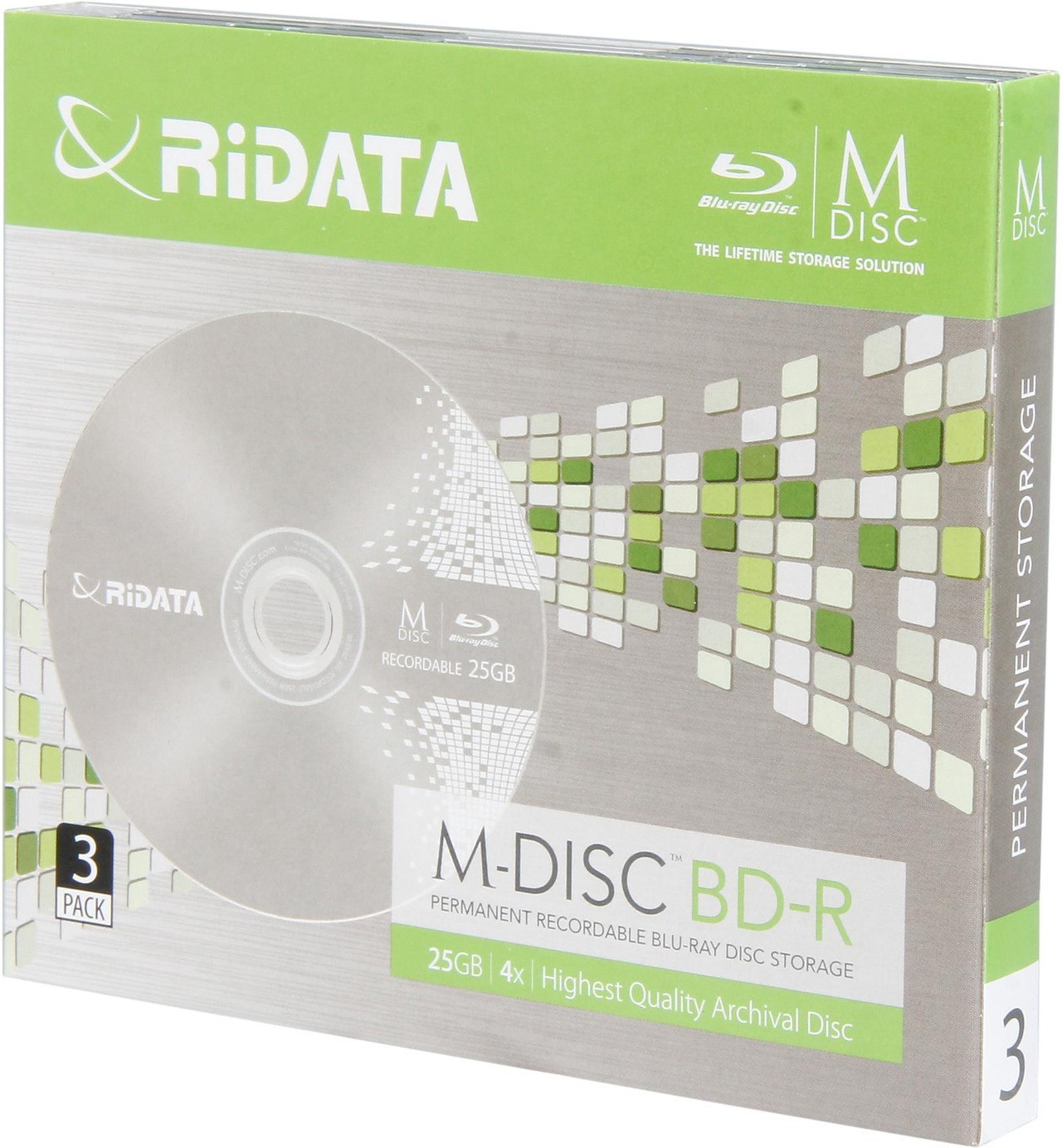 Qty 15 RiDATA 25GB 4X BD-R Jewel Case M-DISC Model BDR-254-MRDA-3JC