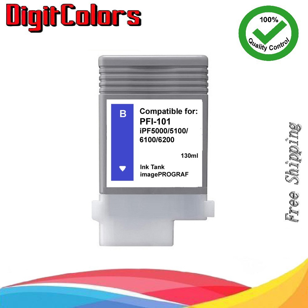 PFI-101 Blue Ink Cartridge Fit Canon IPF 5000 IPF 6000s 5100 6100 6200  PFI-101B