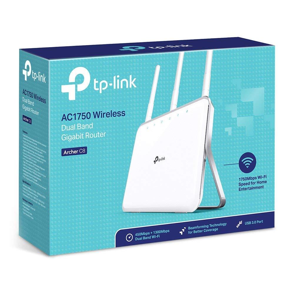 TP-LINK AC1750 Dual Band Gigabit Wireless Wi-Fi Router, Archer C8
