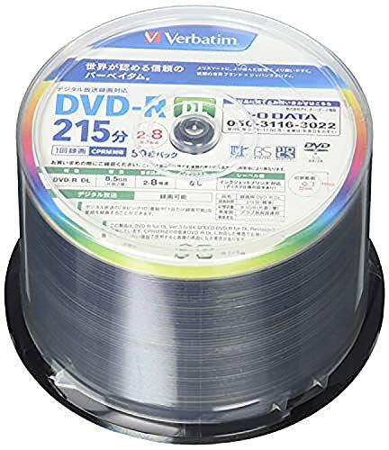 MITSUBISHI Verbatim DVD-R Dual Layer 8x One Time Recording 50 Pcs NEW from Japan