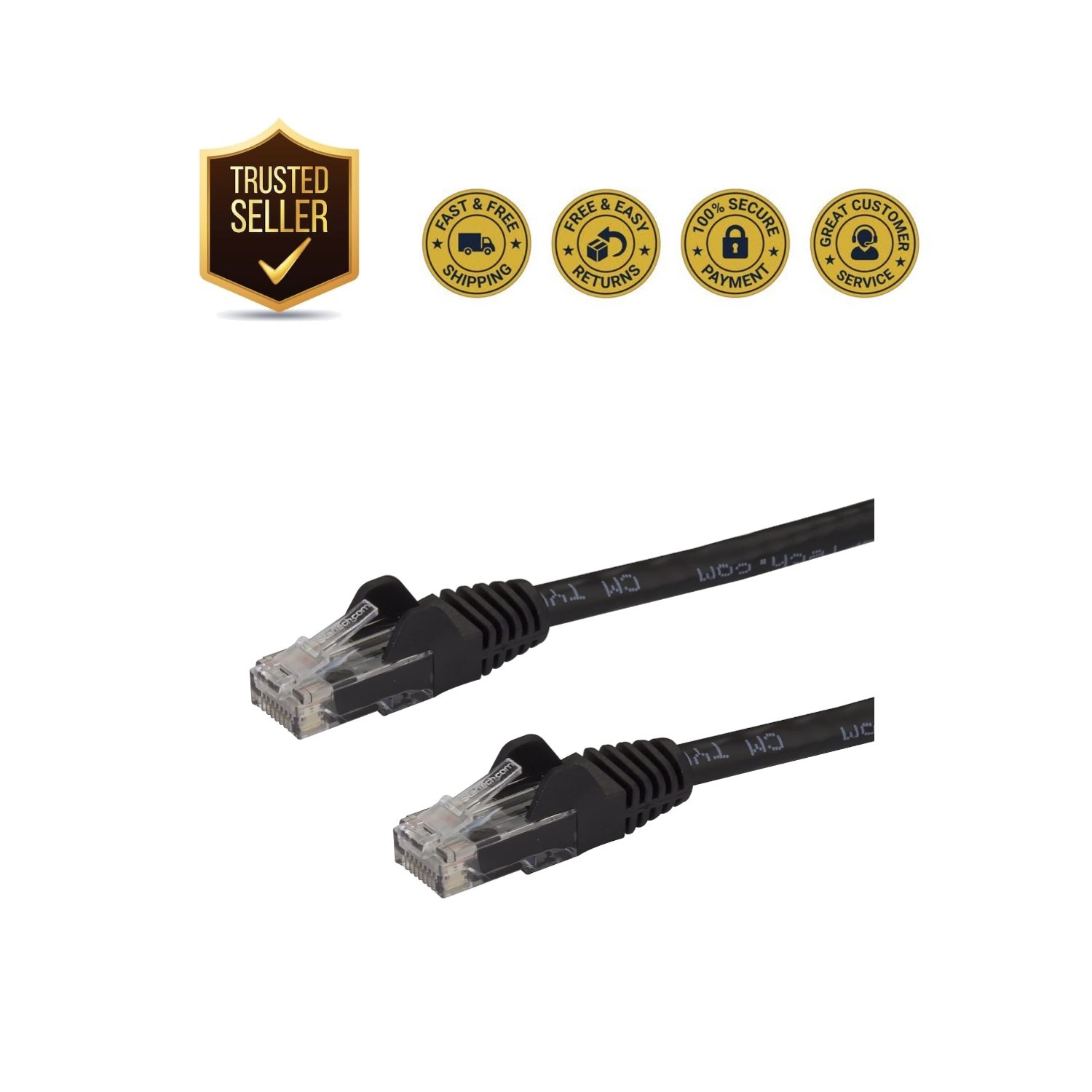 StarTech 6ft CAT 6 Ethernet Cable - 100% Copper, Ideal for POE Applications