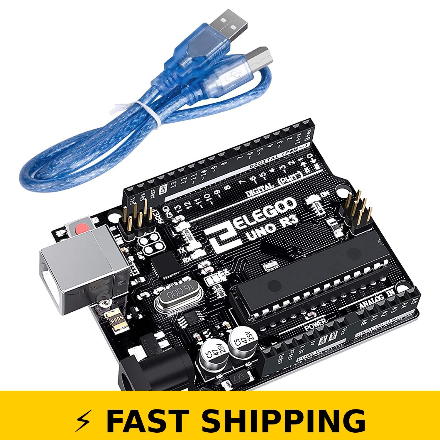 ELEGOO UNO R3 Board ATmega328P USB Cable - Arduino-Compatible