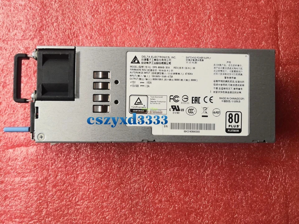 Used 1PCS Redundant Power Supply Delta DPS-800AB-30 A DPS-800AB-30A 2U 800W