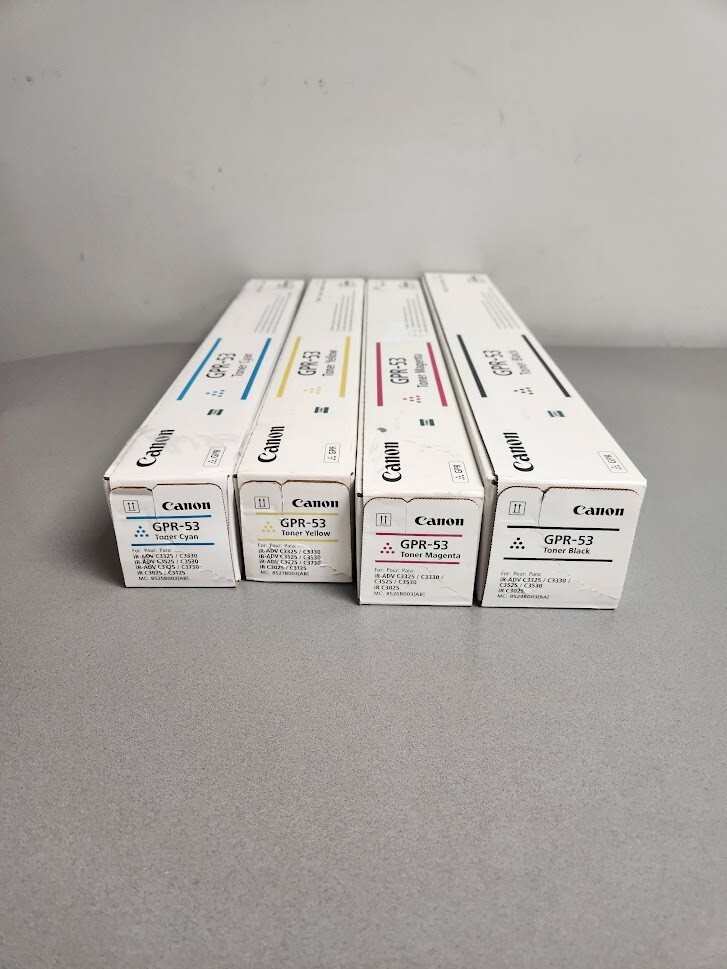 Canon GPR-53 Toner Cartridge Set X4 - K,C,M,Y - IR C3320 C3325 C3330 NEW Genuine