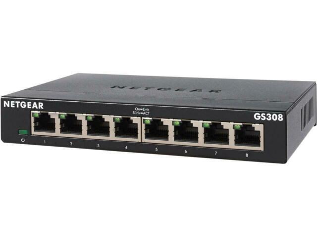 Netgear GS308-300PAS Network Switches 0606449140132 Open Box