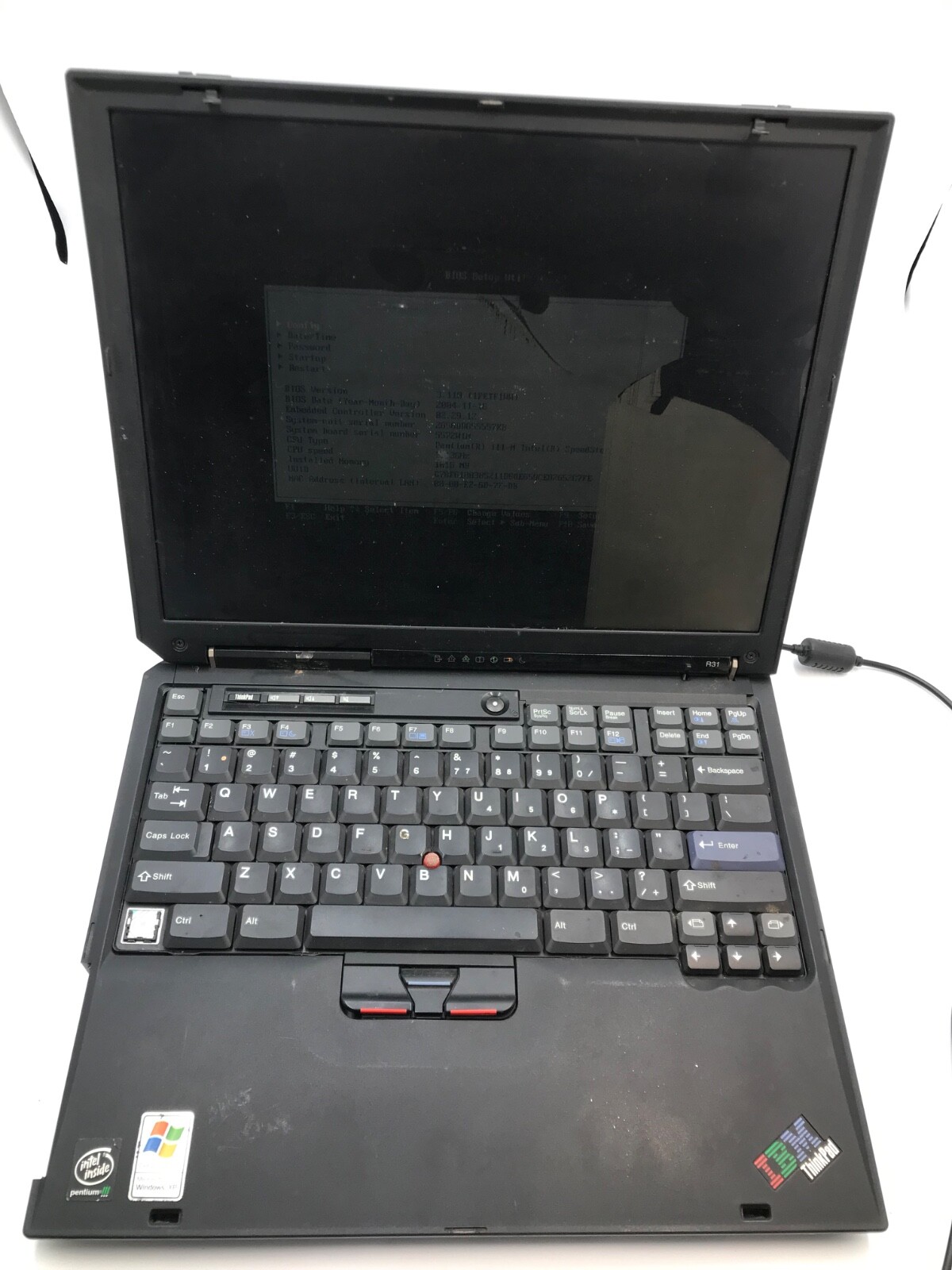 IBM ThinkPad R31 14" Laptop Intel Pentium 1.5Gb-BAD DISPLAY/Parts or Repair - MZ