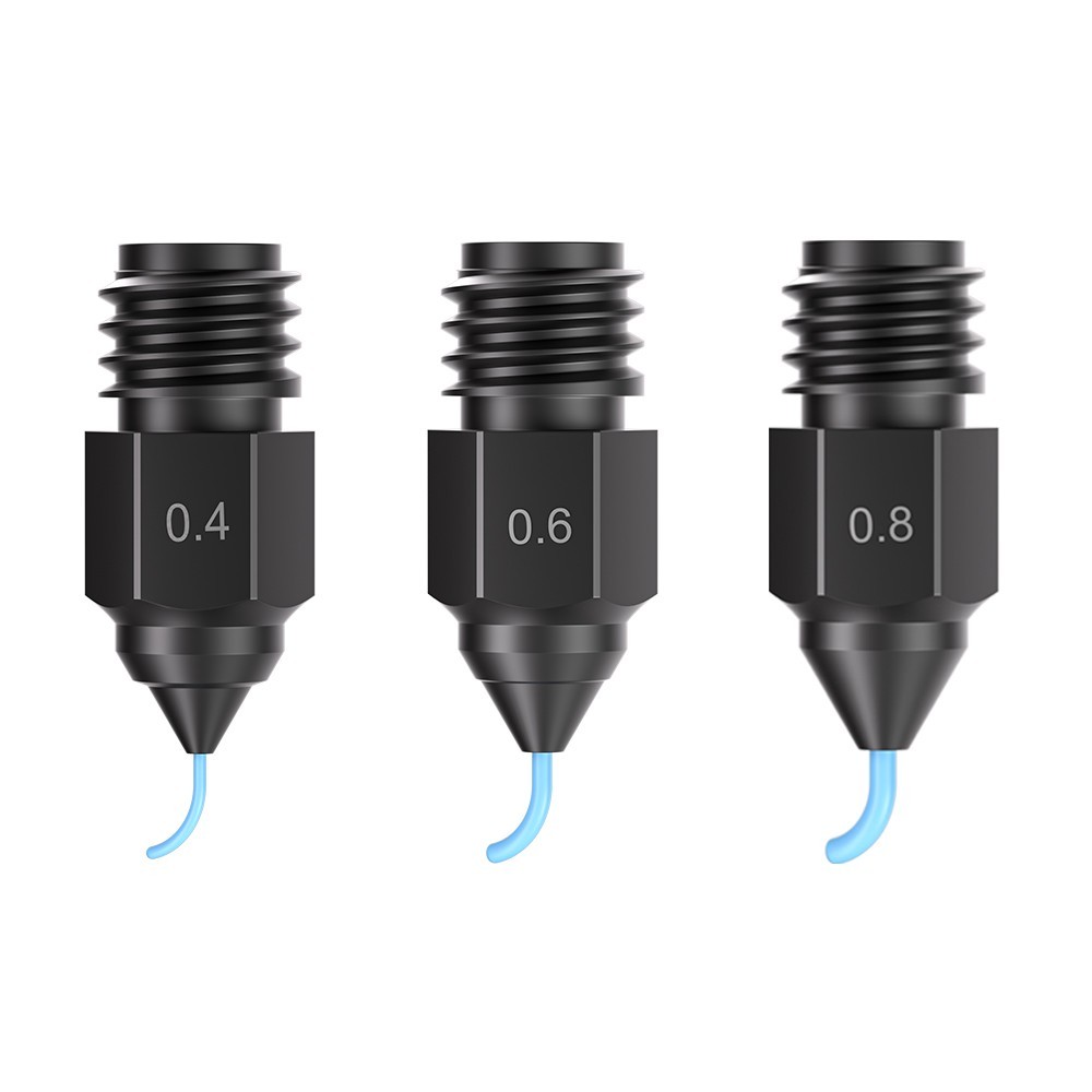 Creality official Ender-5 Max Hardened Steel Nozzle 8pcs 0.4mm*4,0.6mm*2,0.8mm*2