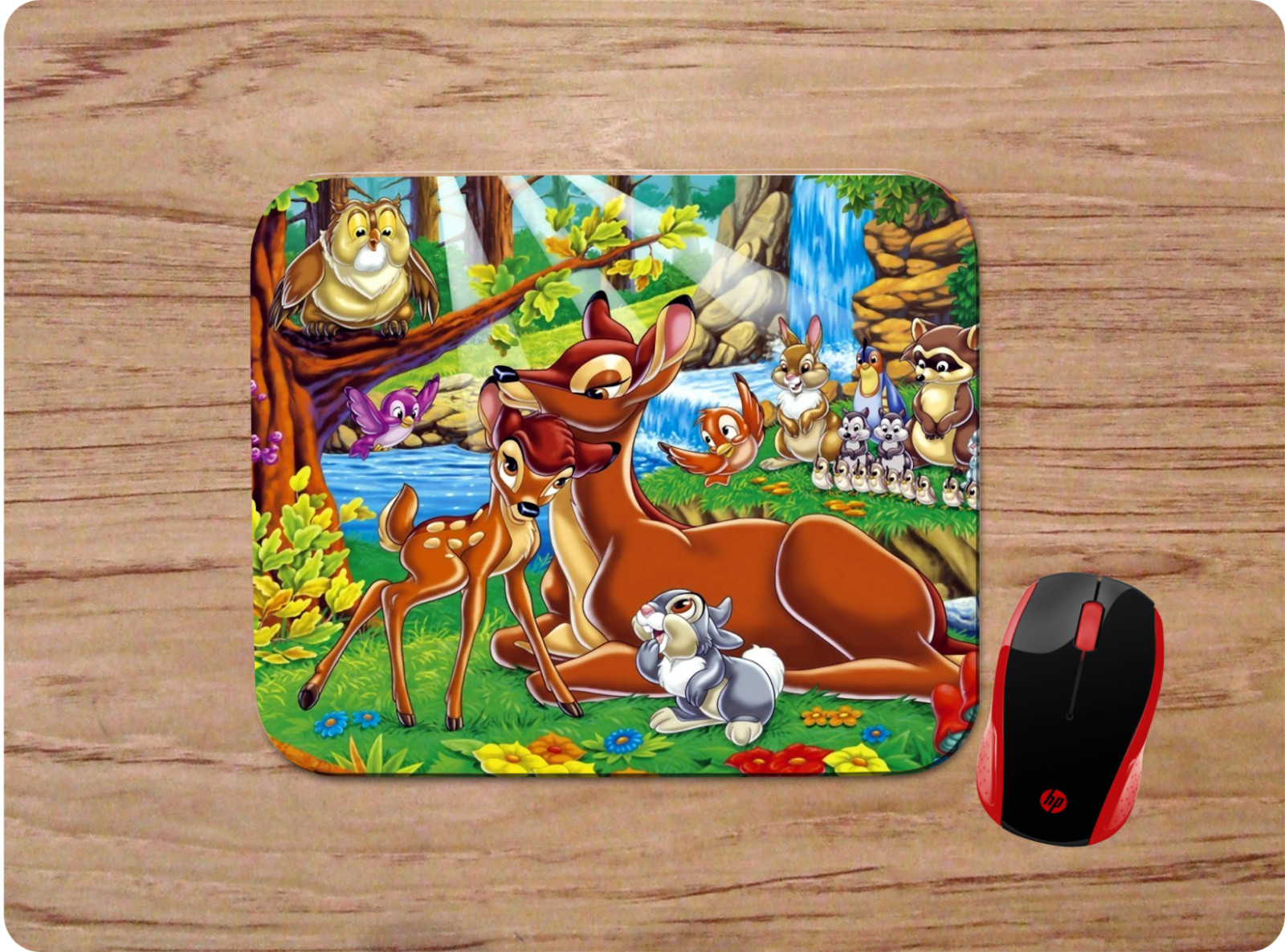 BAMBI & MOTHER CUSTOM MOUSE PAD MAT COMPUTER HOME OFFICE SCHOOL GIFT THUMPER