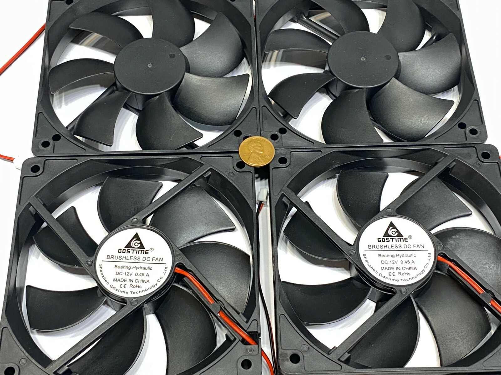 4x GDSTIME Computer Case fan Large 12V 2Pin 120mm 25mm gda blower 1225 12025 G20