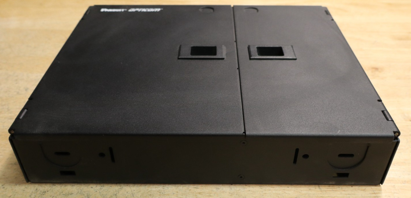Panduit FWME2 Wall Mount Fiber Adapter Cabinet Black 12"x10"