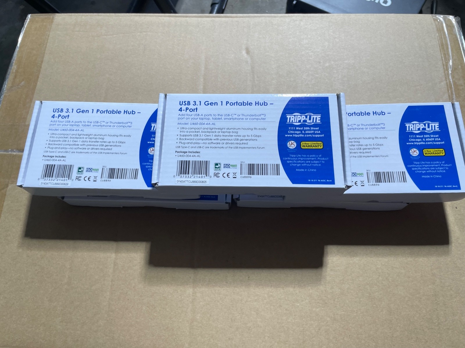 Tripp Lite USB 3.1 Gen 1 Portable Hub - 4- Port U460-004-4A-AL | NEW 5 PACK