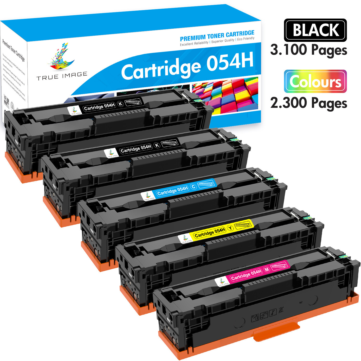 5PK CRG 054H Toner For Canon 054 Toner ImageCLASS MF642Cdw MF641Cw Printer