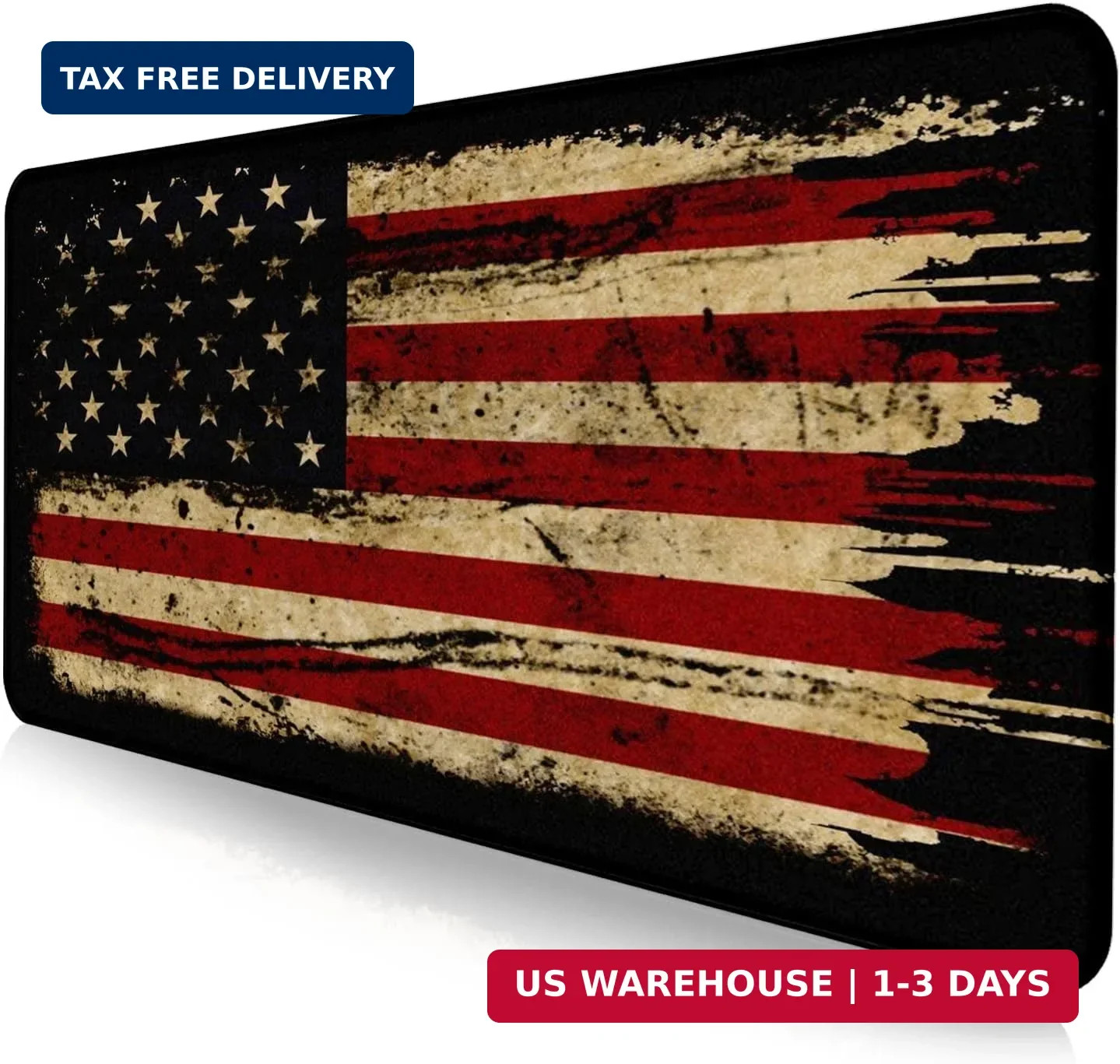 Large Extended Gaming Mouse Pad with Stitched Edges, Non-Slip Waterproof Rubber