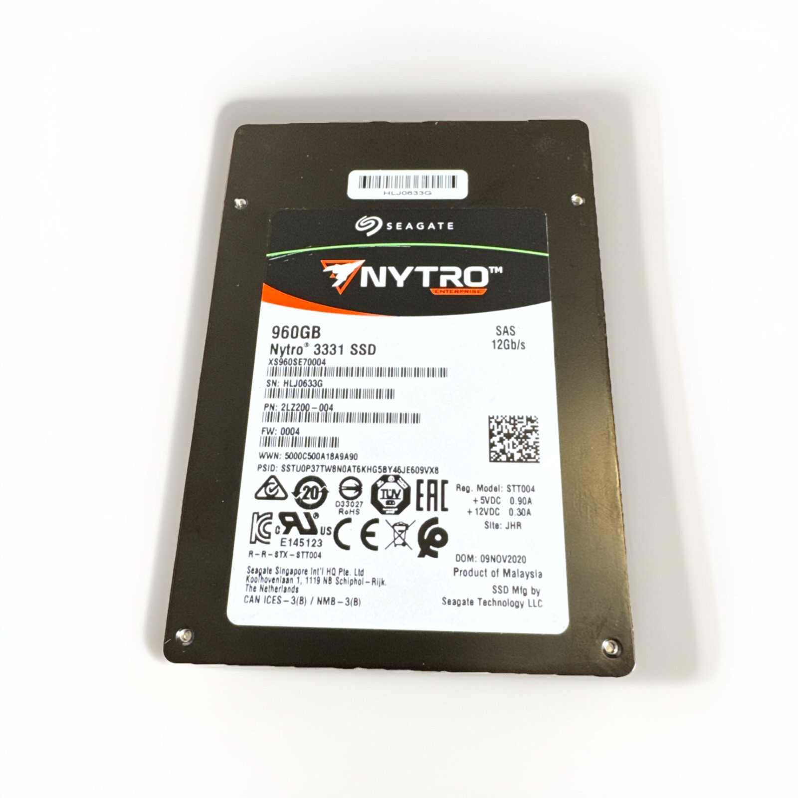 Seagate Nytro 3331 960GB 2.5" SAS-3 Internal SSD (XS960SE70004)