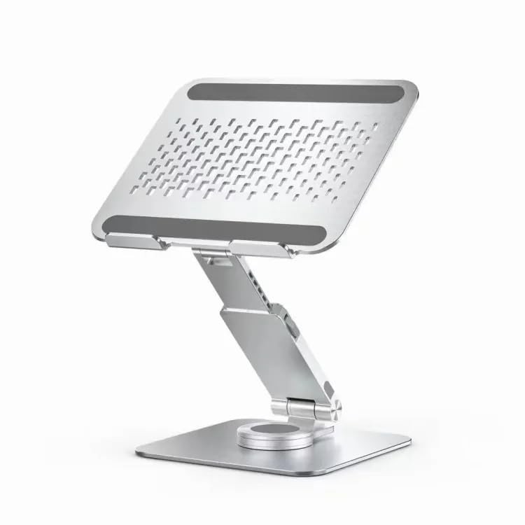 Fancial 360° Swivel Laptop Stand, Portable Stand Holds 12-18" Small, Silver
