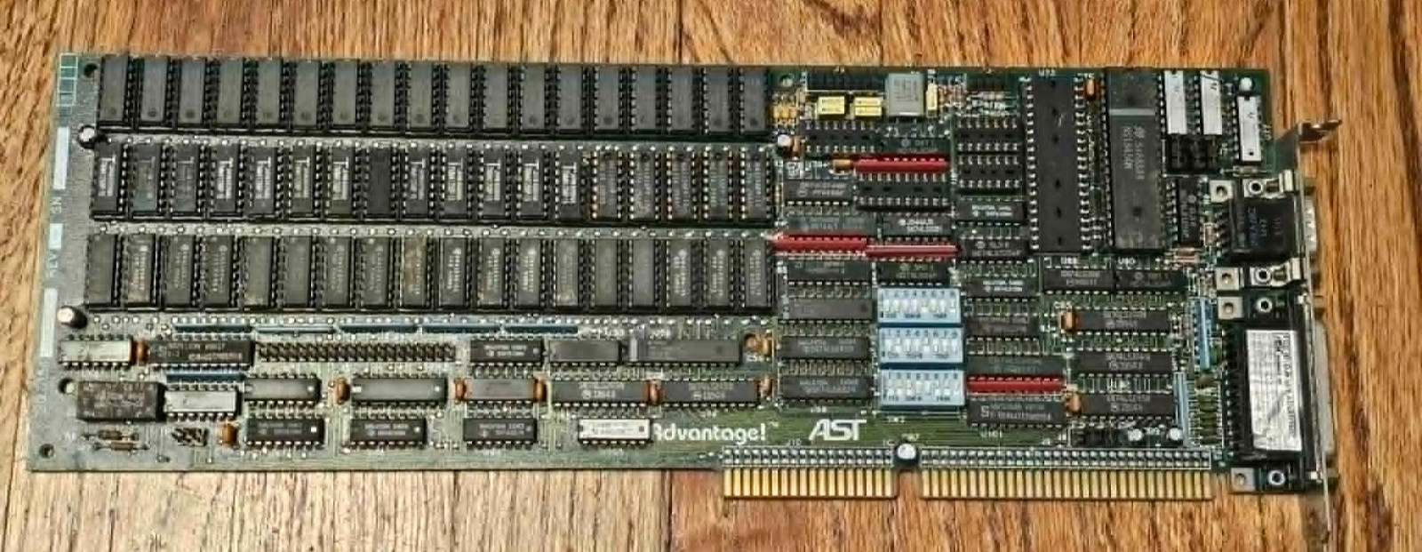 Vintage Retro Gaming AST Advantage Memory Expansion Card Fully Socketed IC's