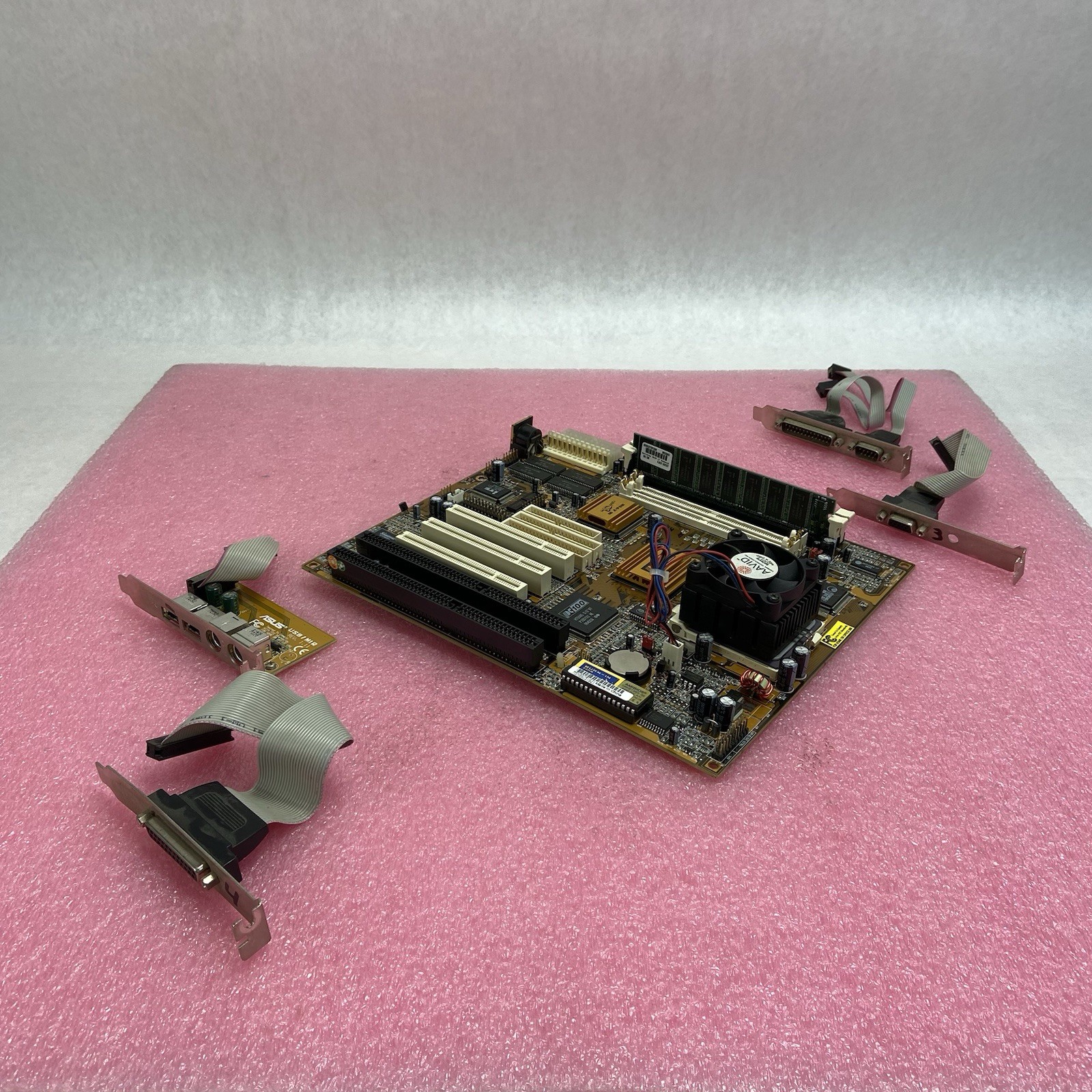 PC CHIPS M590 Motherboard AMD K6-2 3D MMX 149MHz 64MB RAM Baby AT 2x ISA