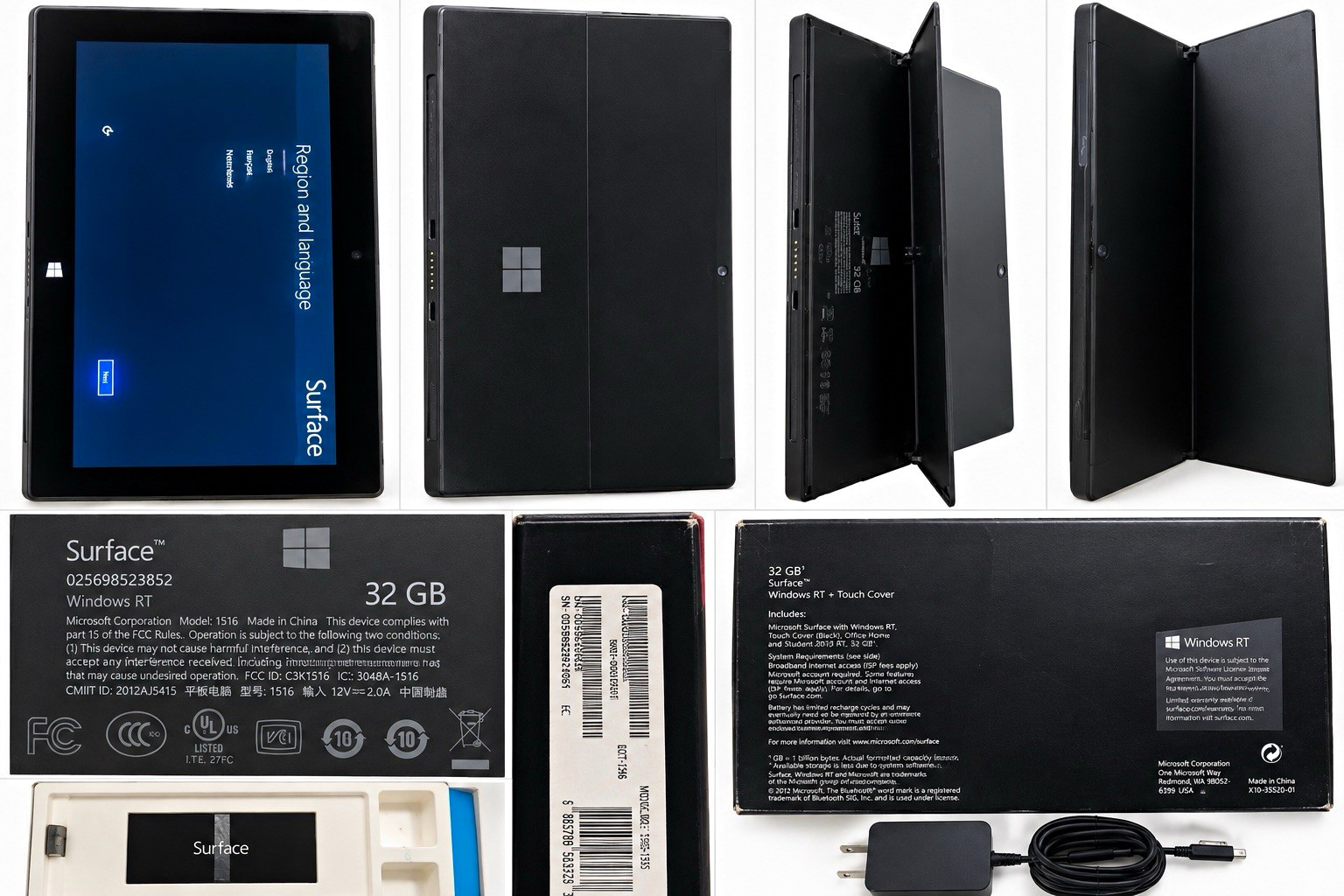 Microsoft Surface RT 32GB Tablet Model 1516 Windows RT Factory Reset w/ Box