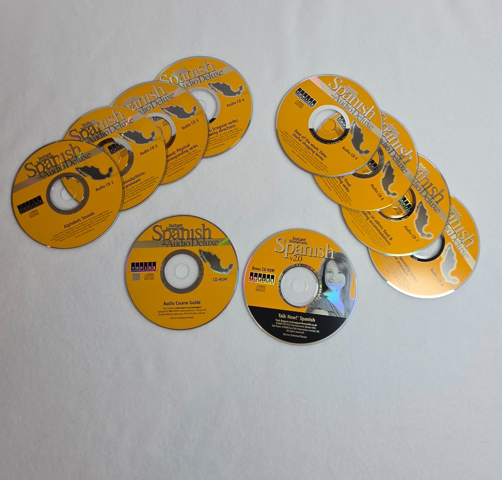 Instant Immersion Spanish Audio Deluxe 10 Disc Set CD Course Lessons w/ Case