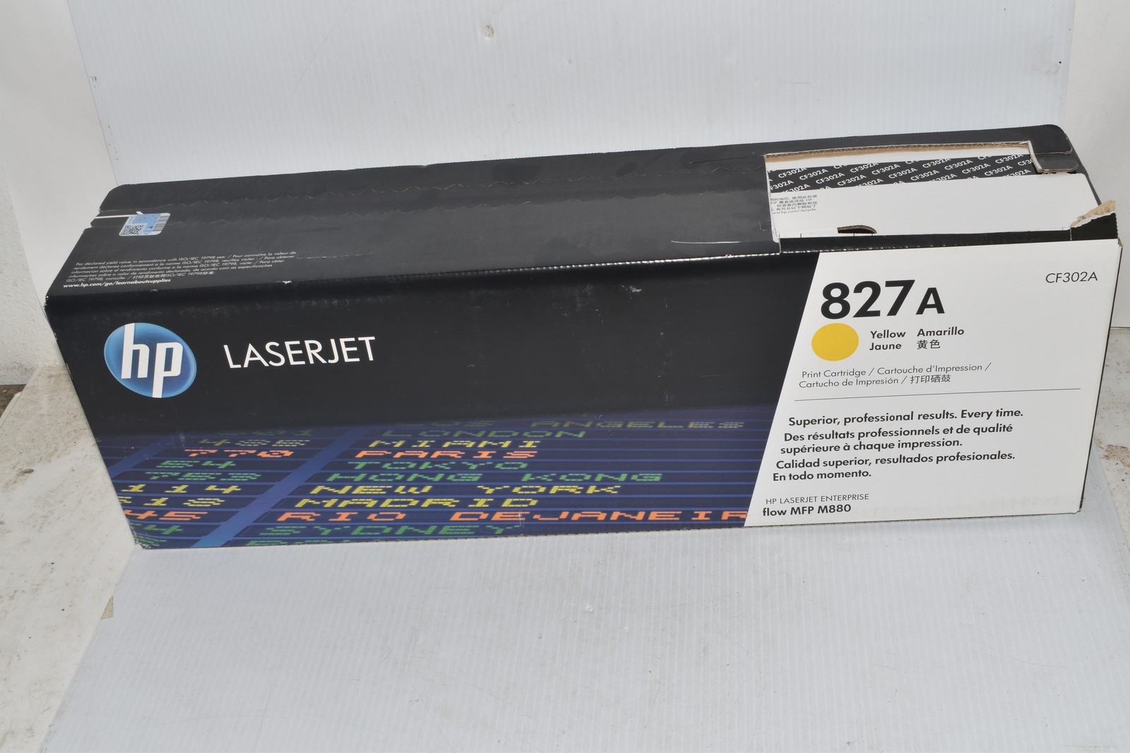 HP LaserJet Flow M880 - 827A (CF302A) Yellow Toner Cartridge - SEALED  (#3851)