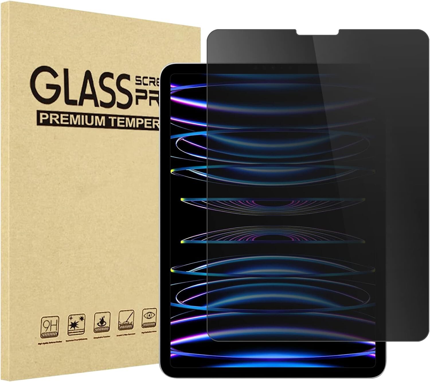 Privacy Tempered Glass Screen Protector For iPad Pro 11 inch 3rd/4th Generation