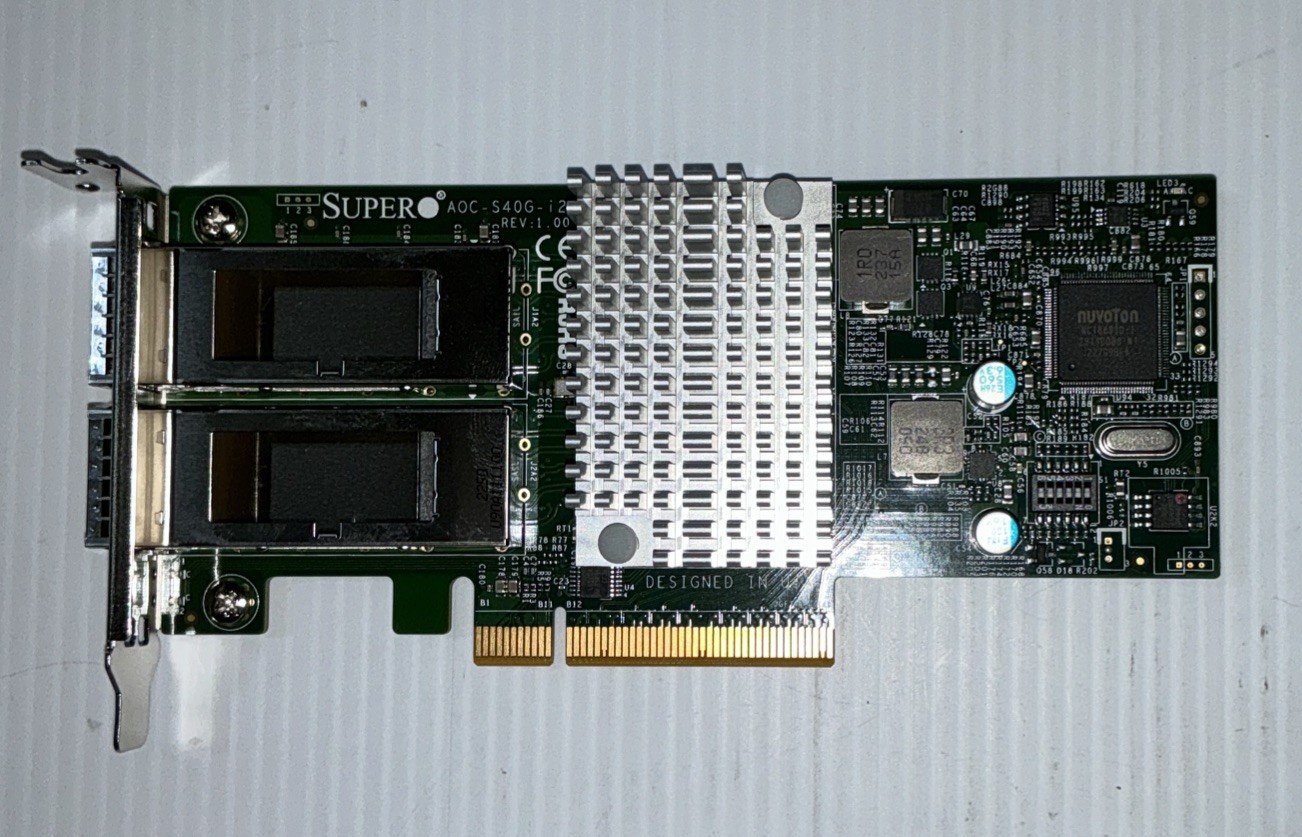 Supermicro AOC-S40G-i2Q Dual-Port 40GbE QSFP+ PCIe x8 NIC Low Profile