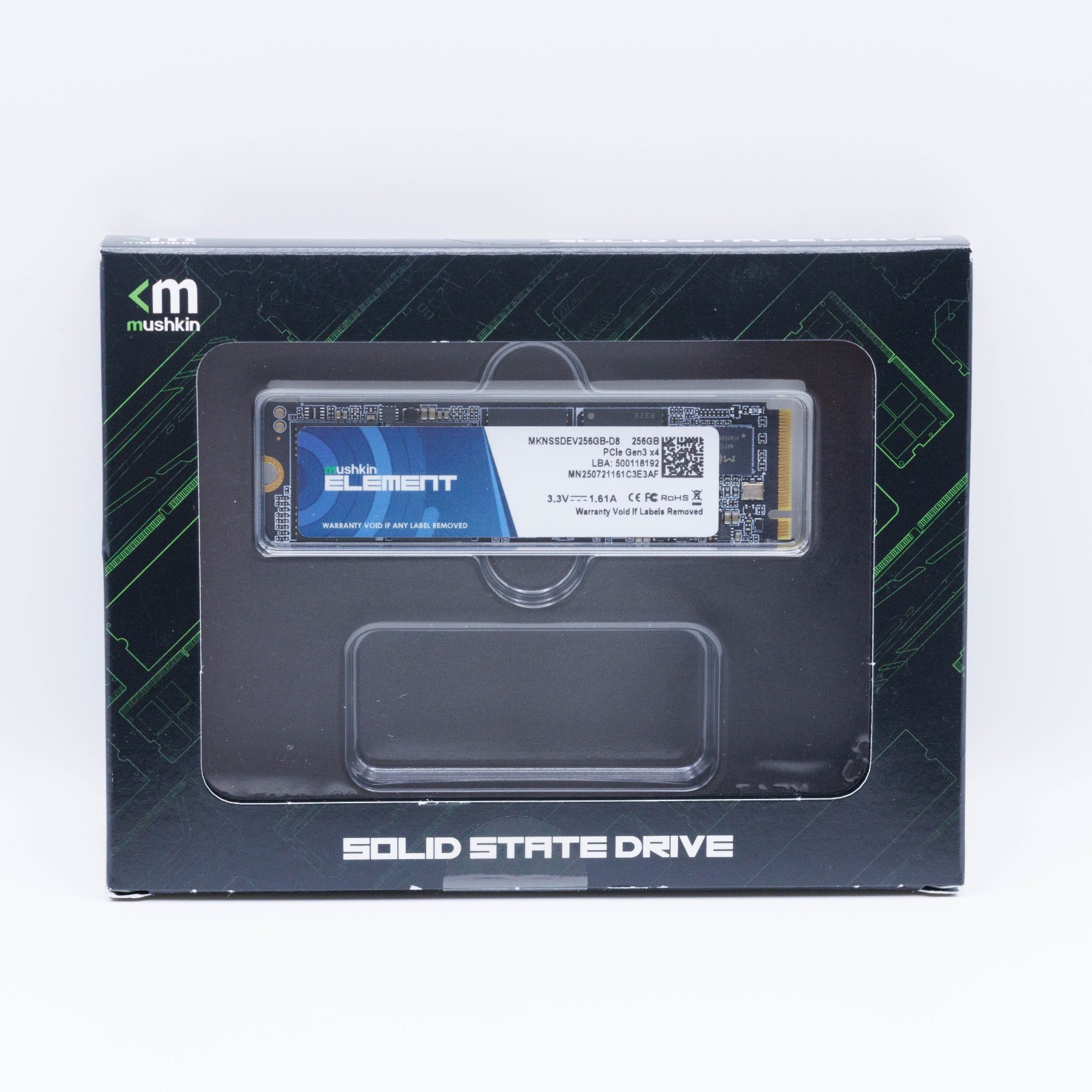 Mushkin Element 256GB M.2 NVMe SSD PCIe Gen3 x4 2280 New Sealed MKNSSDEV256GB-D8