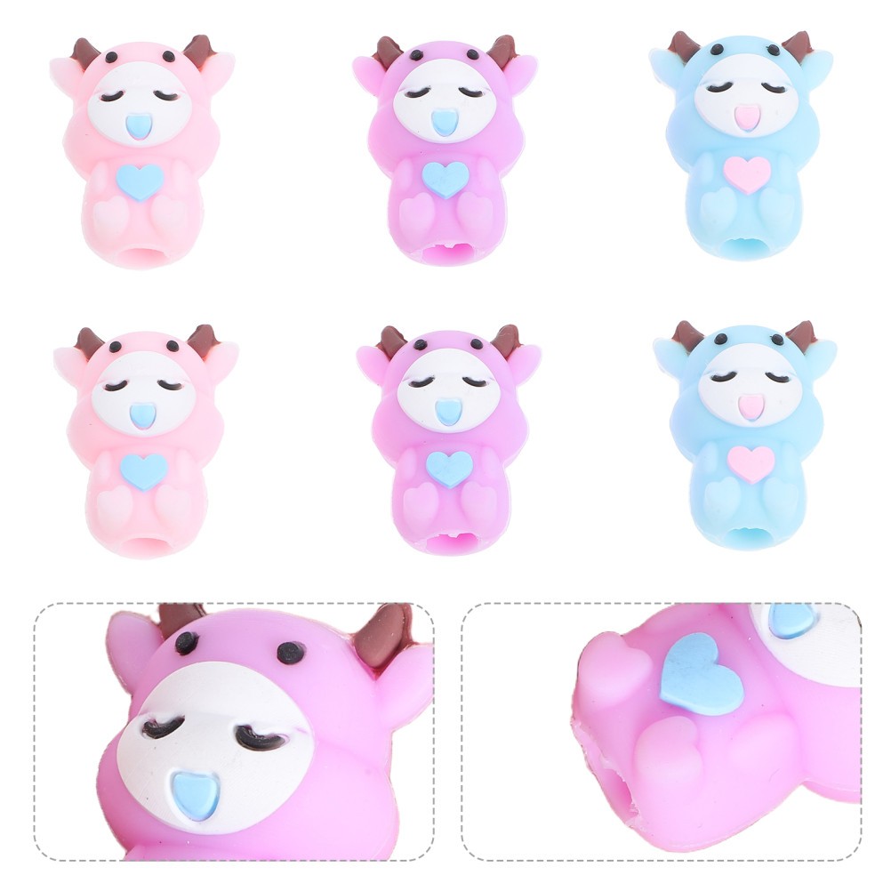 12Pcs Reusable Silicone Animal Pencil Caps Cute Cartoon Pencil Tip Protectors