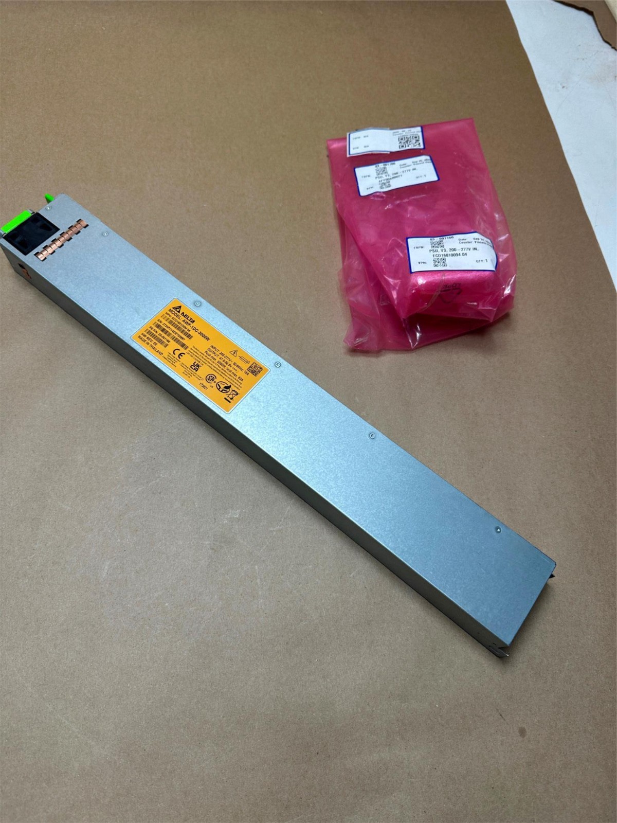 Delta AWF-1DC-3000W 3000W Power Supply 48V 63A 200-277V 18A FB 03-001166 1U OCP