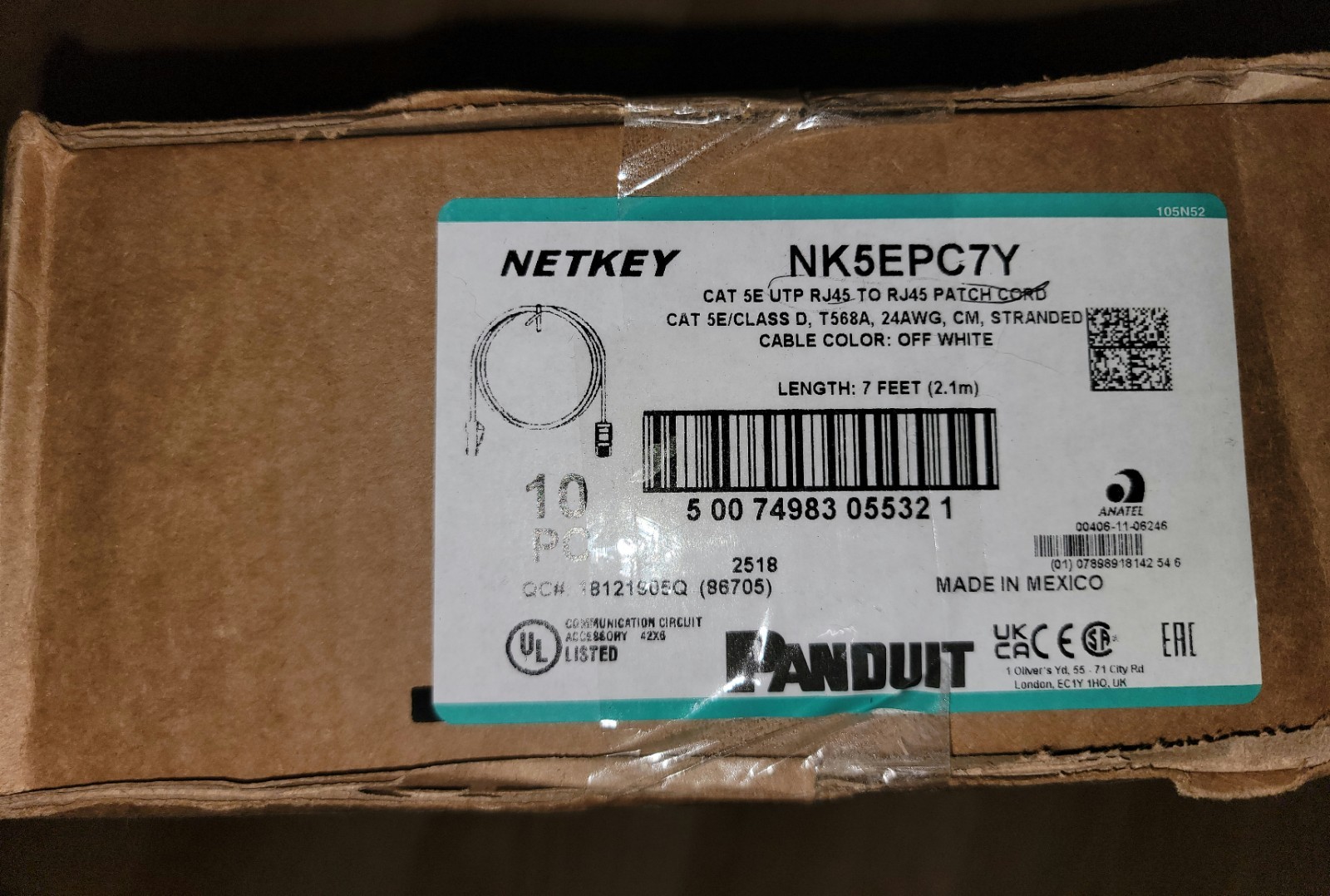 Panduit Netkey NK5EPC7Y