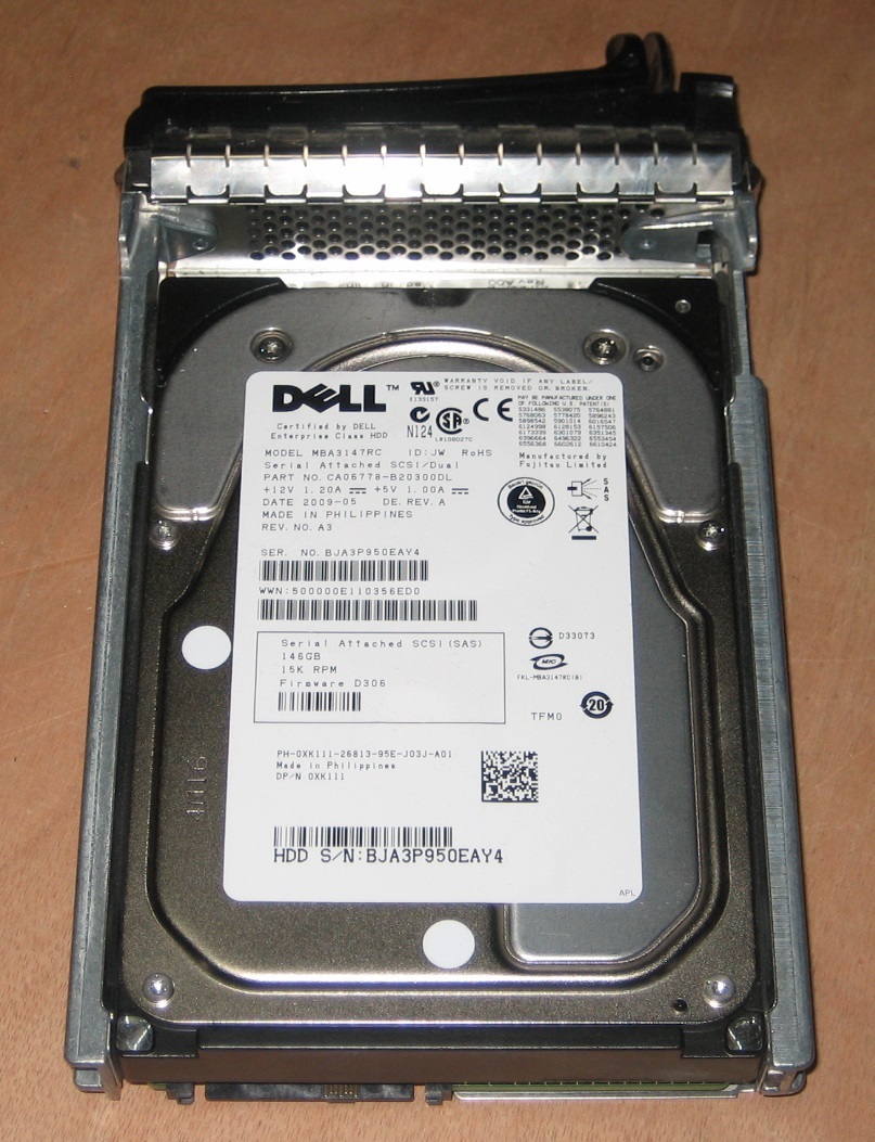 Dell Fujitsu Mba3147rc 148gb 15k 3.5 Inches Hot Plug Sas 0xk111 Xk111