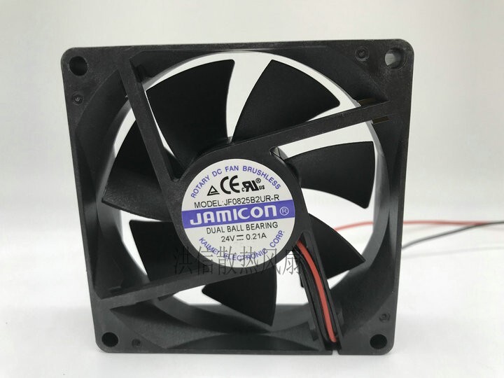 JAMICON JF0825B2UR-R DC24V 0.21A 8025 80mm inverter cooling fan