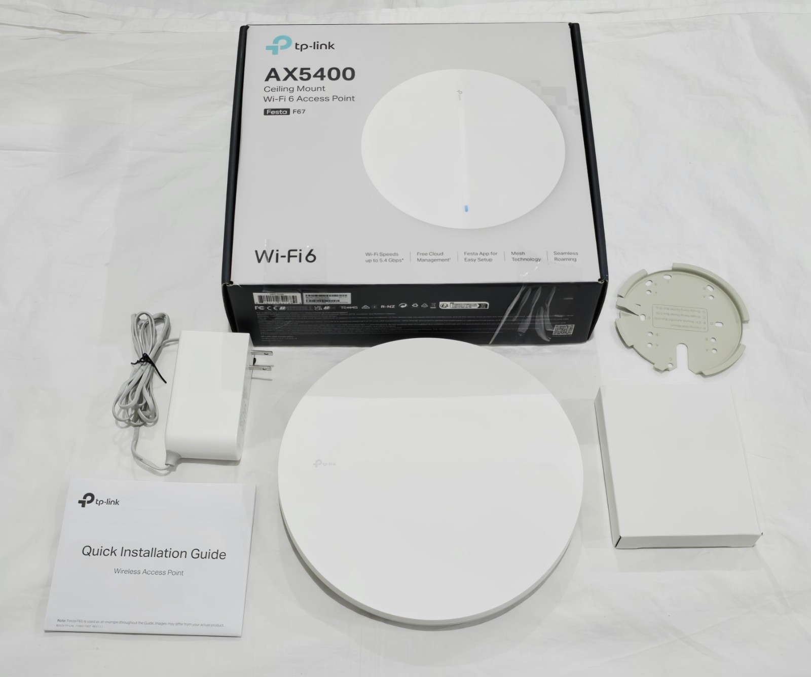 TP-Link Festa F67, AX5400 WiFi 6 2.5G Ultra-Slim Wireless Access Point