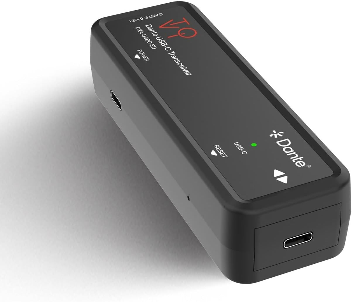 ToVi Dante USB-C Audio Transceiver – 2CH USB-C to Converter, 96kHz/24-bit