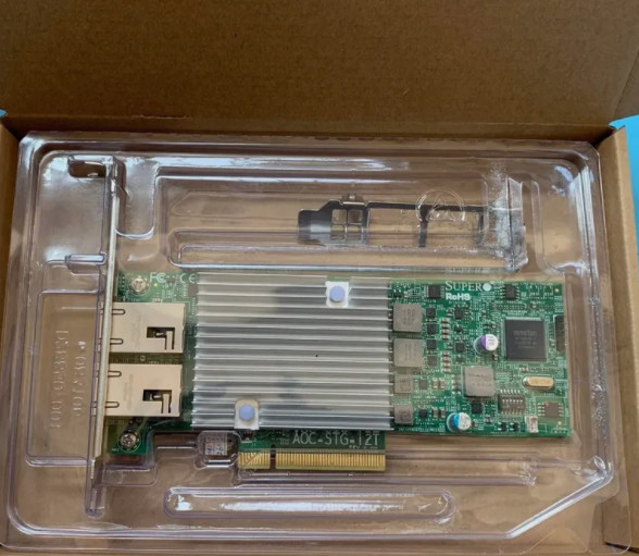 Supermicro AOC-STG-i2T Dual Port 10GbE Ethernet PCI-E Adapter NIC Intel X540-AT2