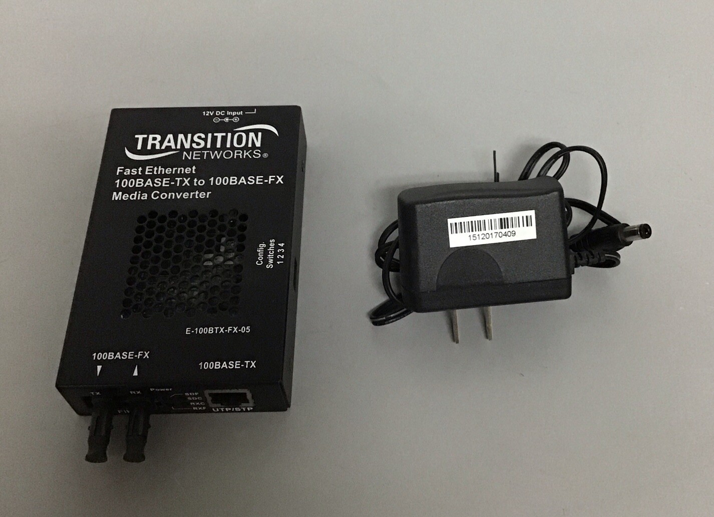 Transition Networks E-100BTX-FX-05  Ethernet Media Converter, 100Base (B470)