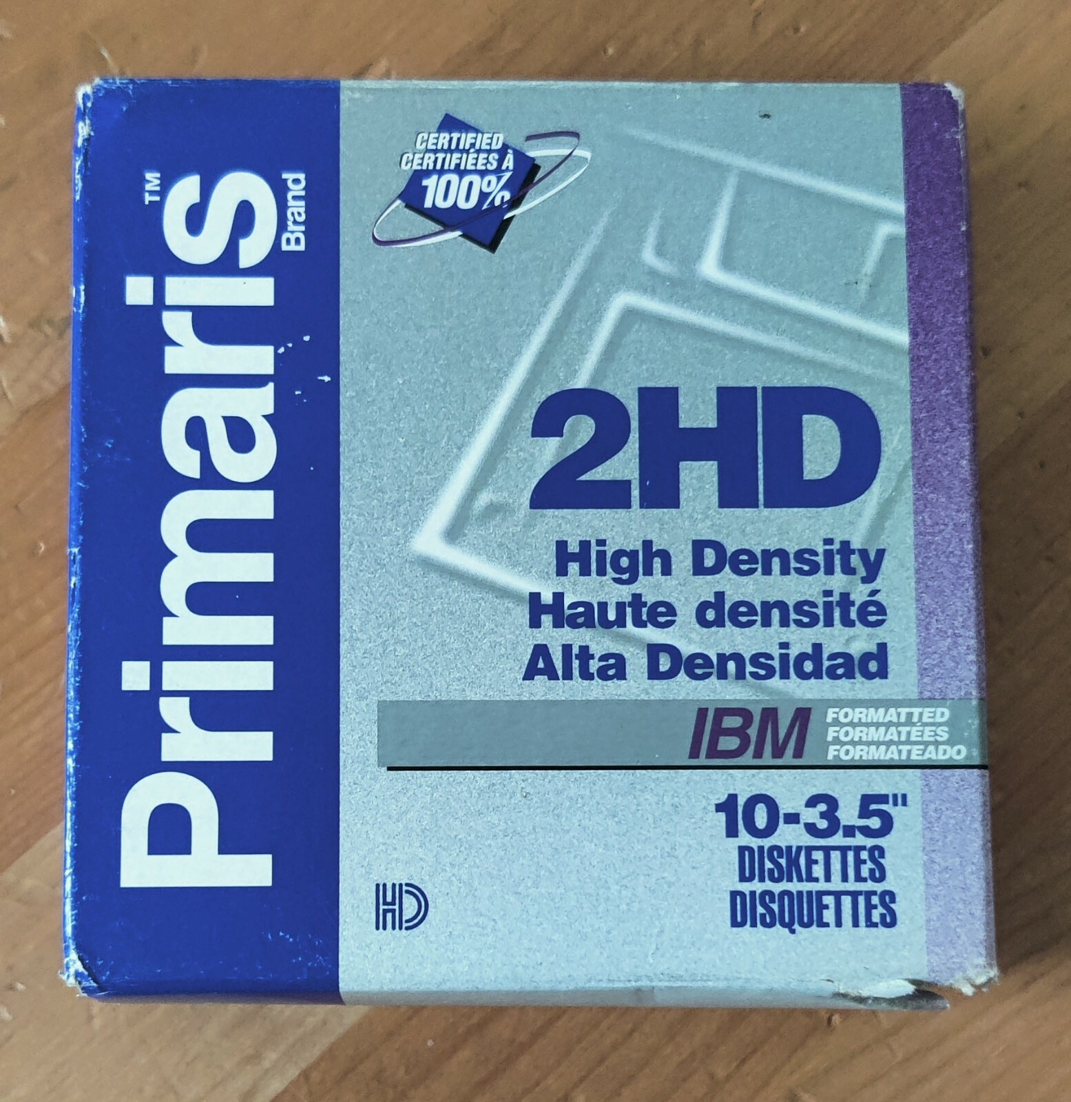PRIMARIS 2 HD HIGH DENSITY, IBM FORMATTED DISKETTES 10-3.5". BRAND NEW 
