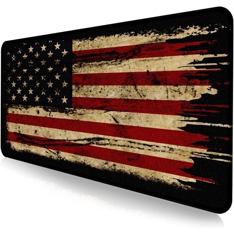 American Antique Flag Extended Mouse Pad Waterproof Non-Slip Durable Design New