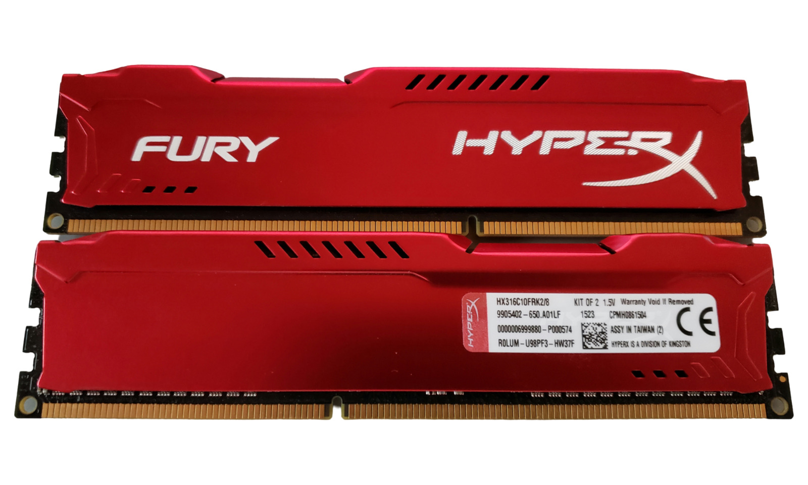 (2 Piece) Kingston HyperX Fury HX316C10FRK2/8 DDR3-1600 8GB (2x4GB) Memory