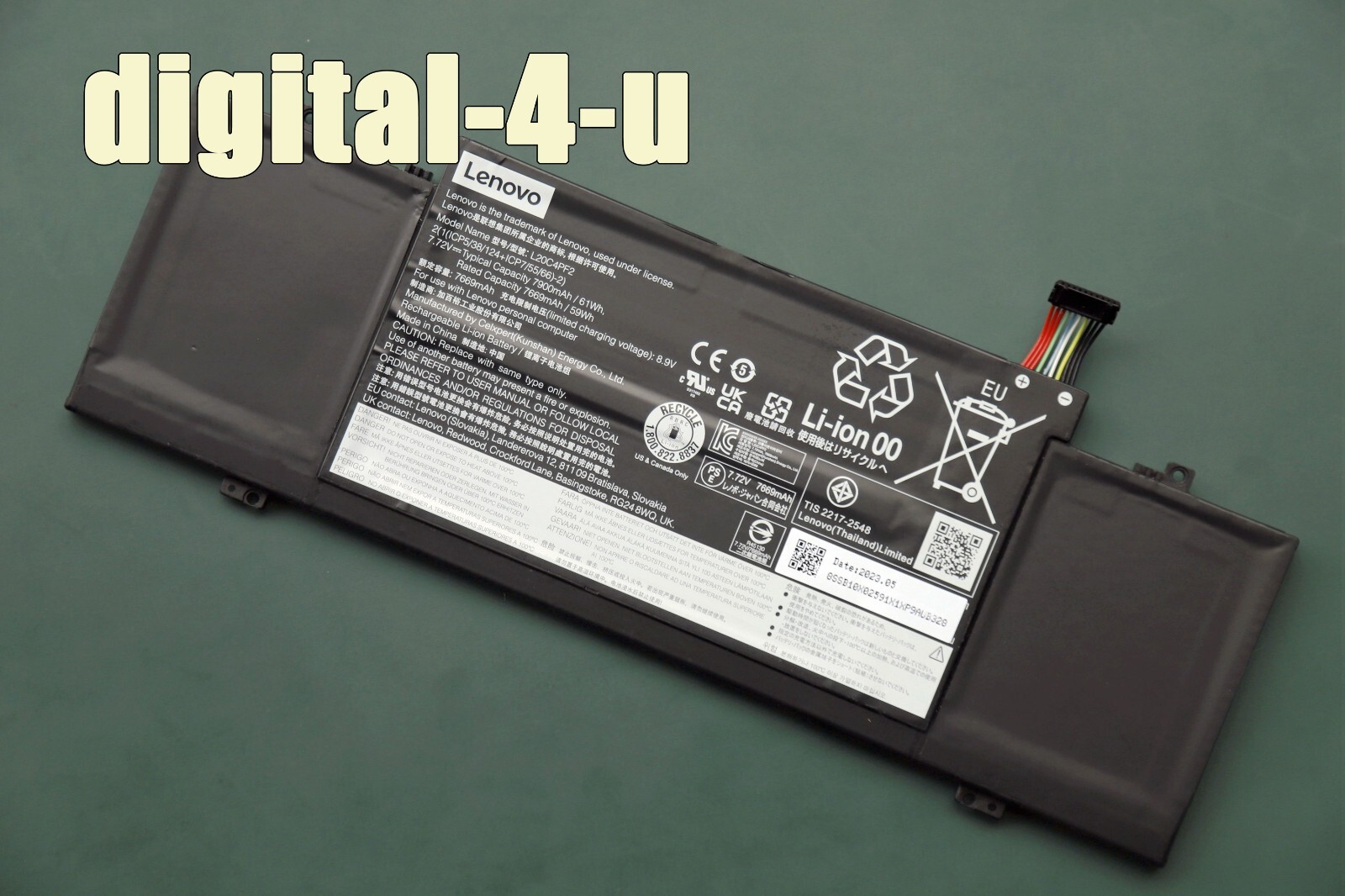 Genuine L20C4PF2 L20D4PF2 L20M4PF2 Battery for Lenovo Yoga Slim 7 Carbon 14ACN6