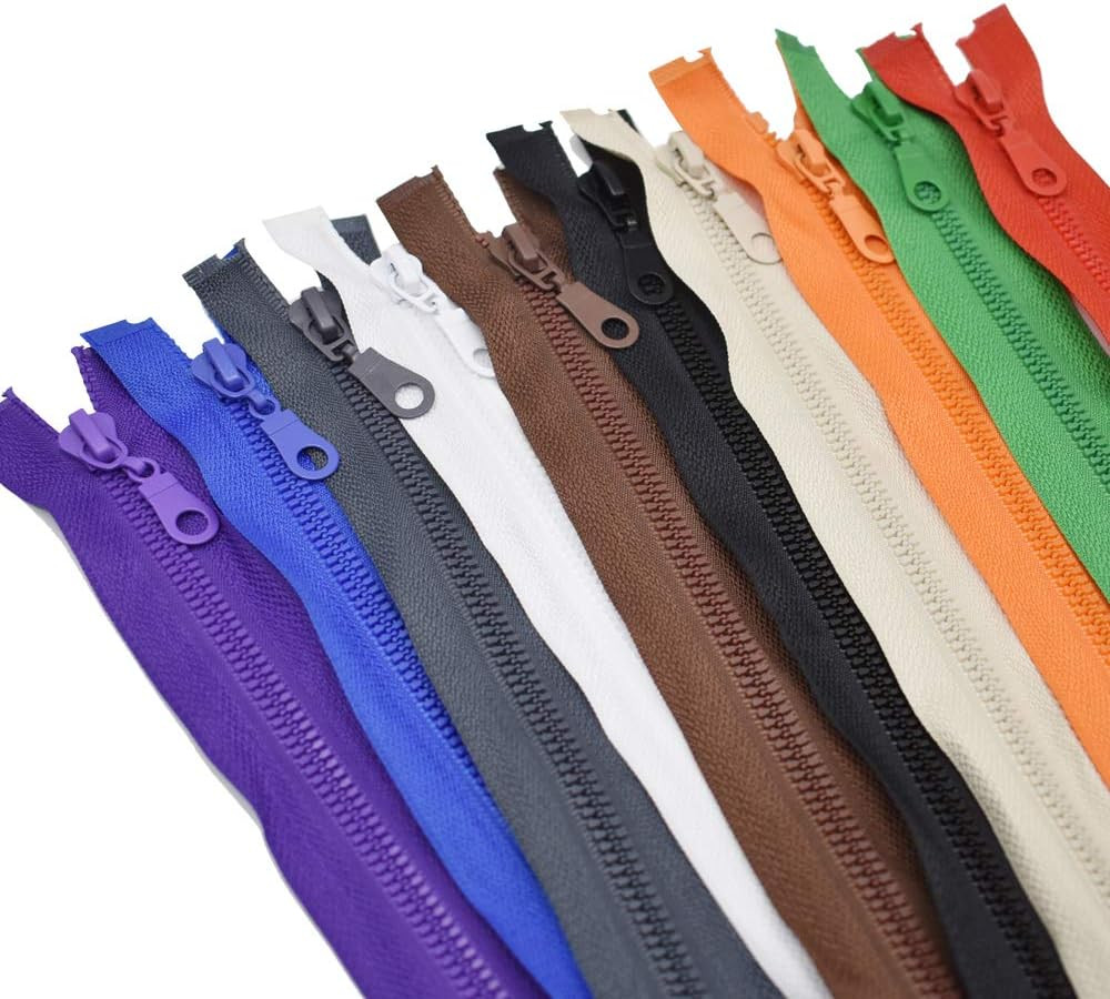 28 Inch 10Pcs #5 Separating Jacket Zippers for Sewing Coat Jacket Tape Zippers B