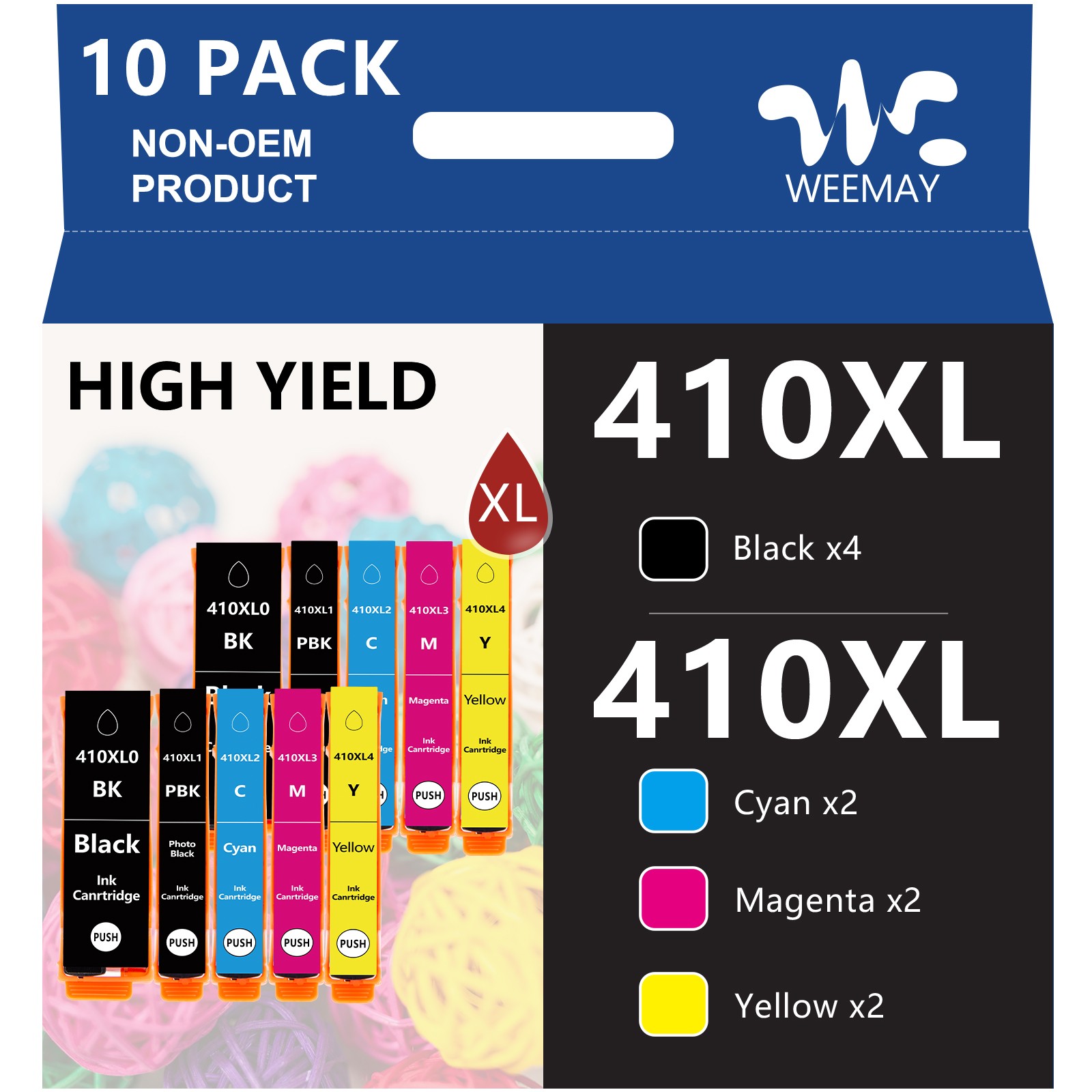 410xl T410xl Ink for Epson Expression XP-530 XP-630 XP-640 XP830 XP7100 10-Pack