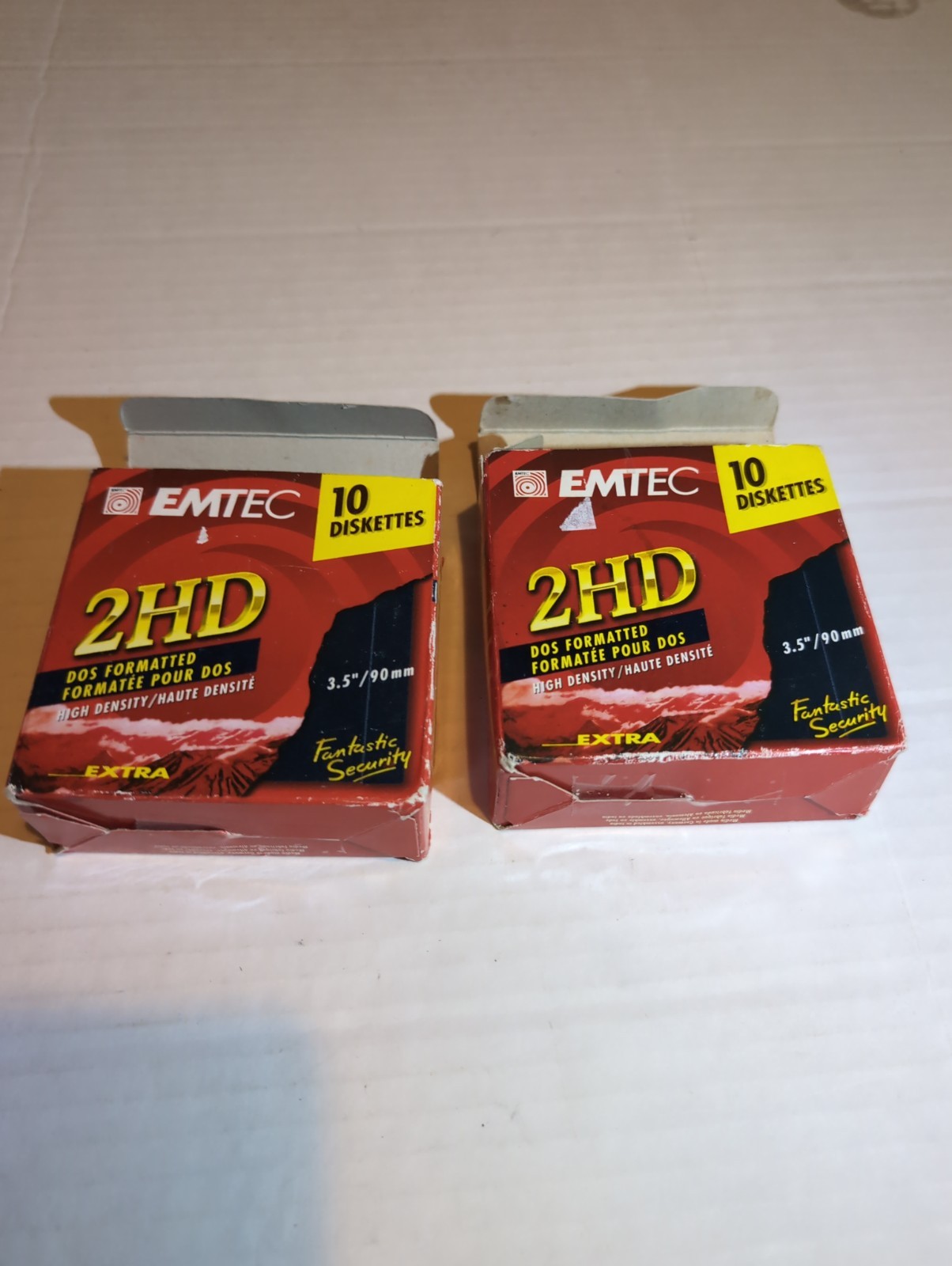 EMTEC Diskettes 2HD High Density 10 pack 3.5"/90mm Lot Of 2 Open