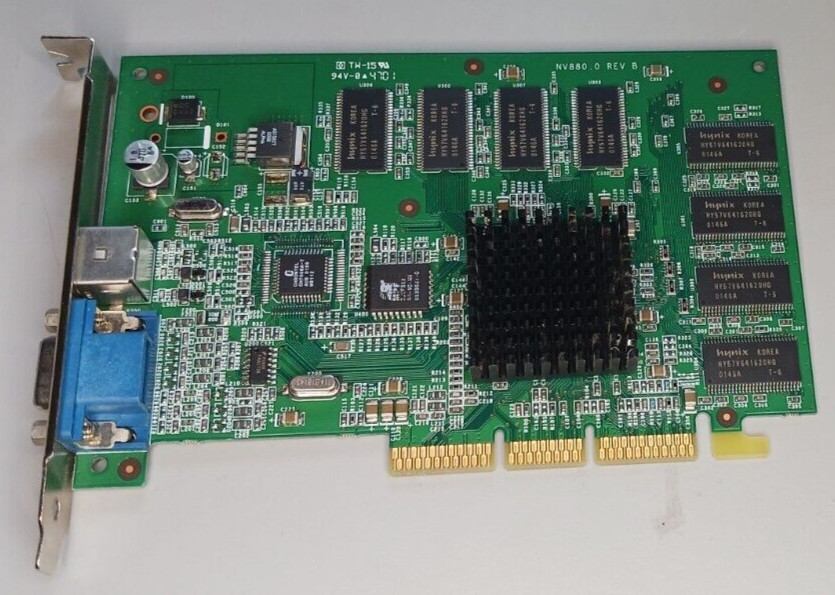 VISIONTEK NVIDIA NV880.0 GeFORCE 2MX 64MB AGP VGA VIDEO GRAPHICS CARD