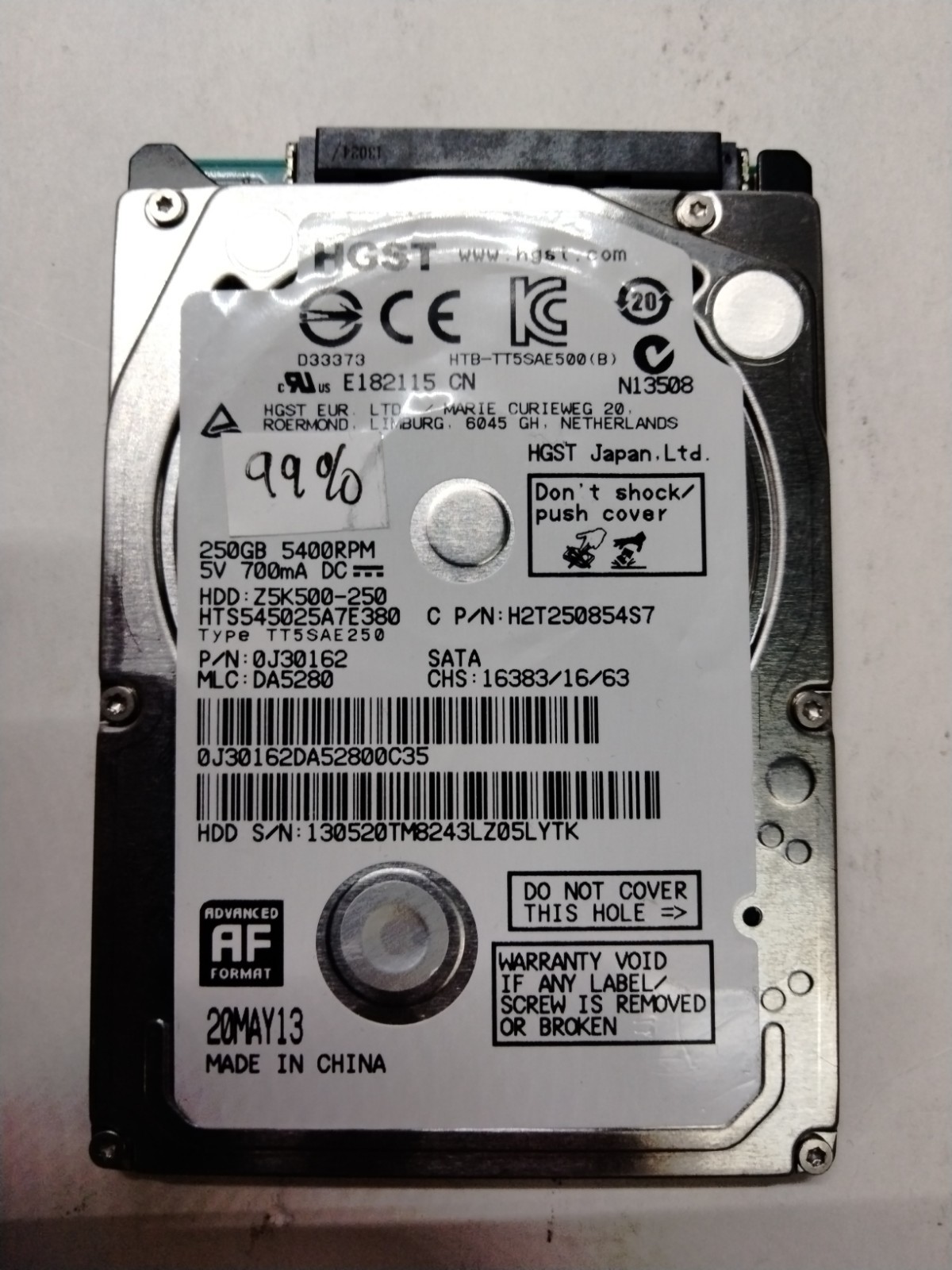HGST H2T250854S7 2.5 Inch SATA HDD [250 GB]