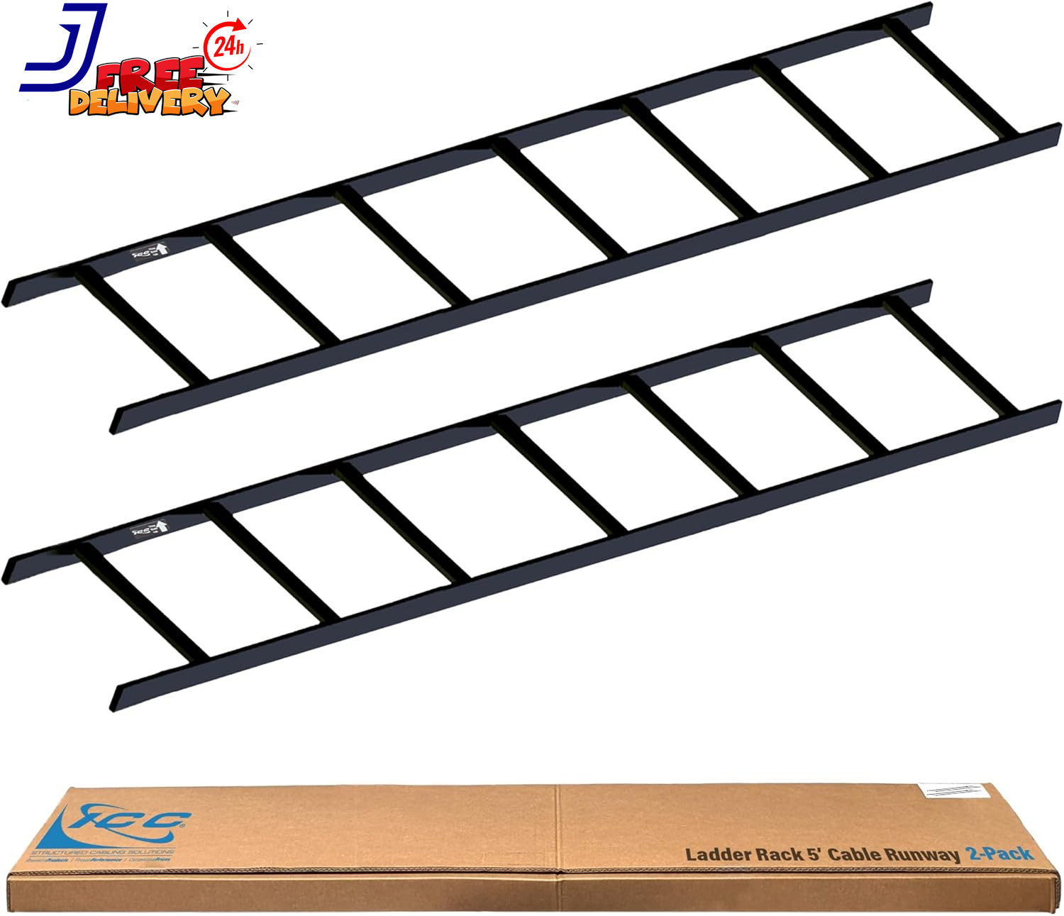 Durable 5' Cable Runway Rack 16-Gauge Steel USA Made 2-Pack