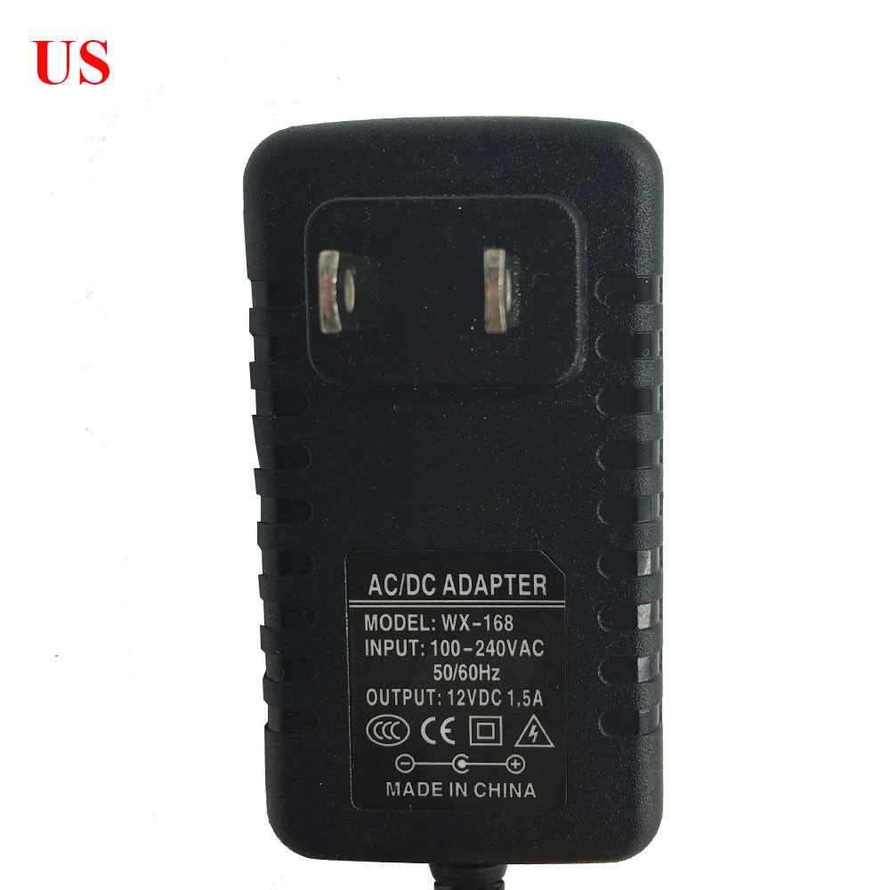 AC 100-240V To DC 12V 1.5A Adapter US/EU/UK/AU Plug Power Supply Charger